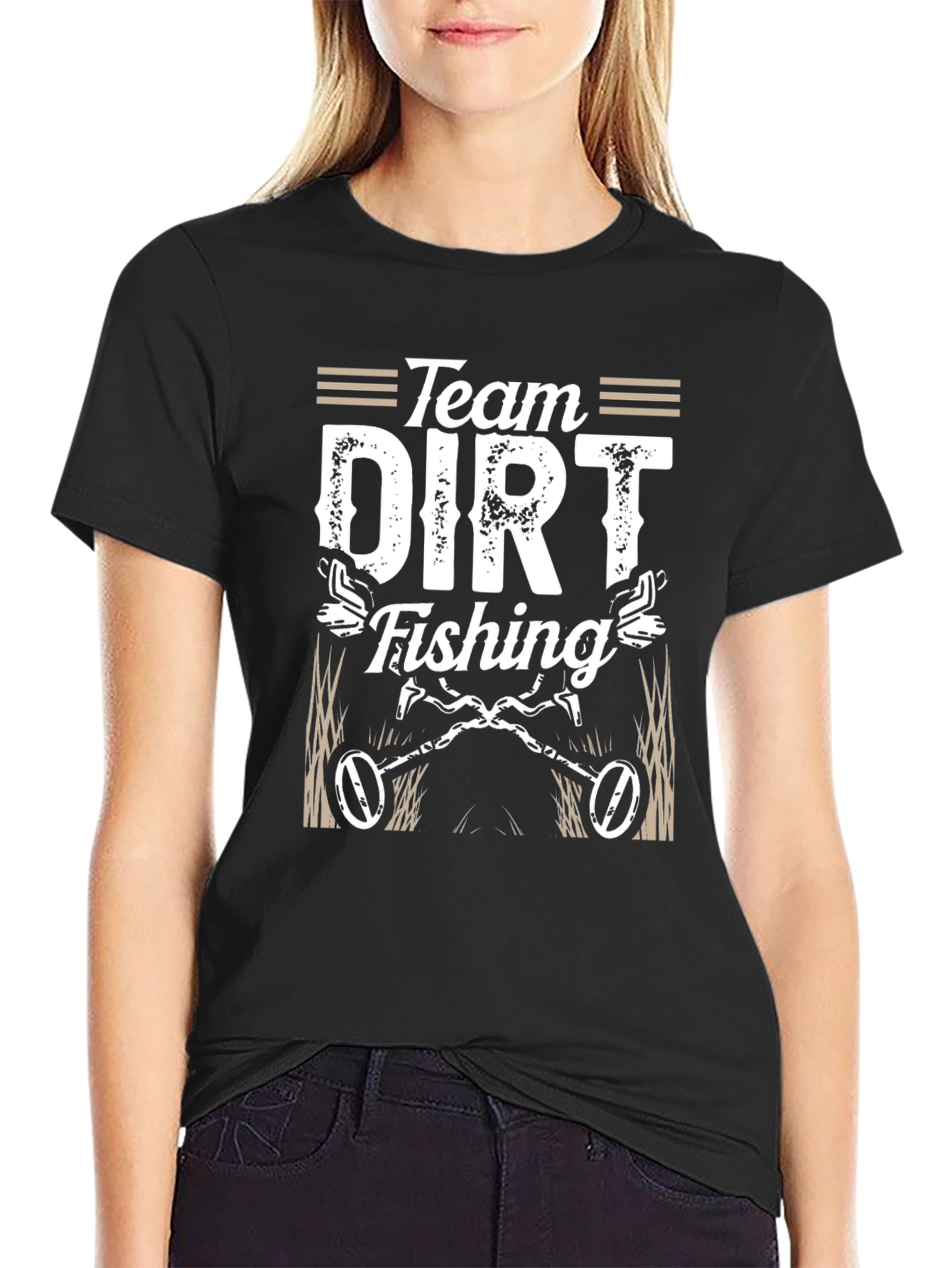 Team Dirt Fishing Black Graphic Tee