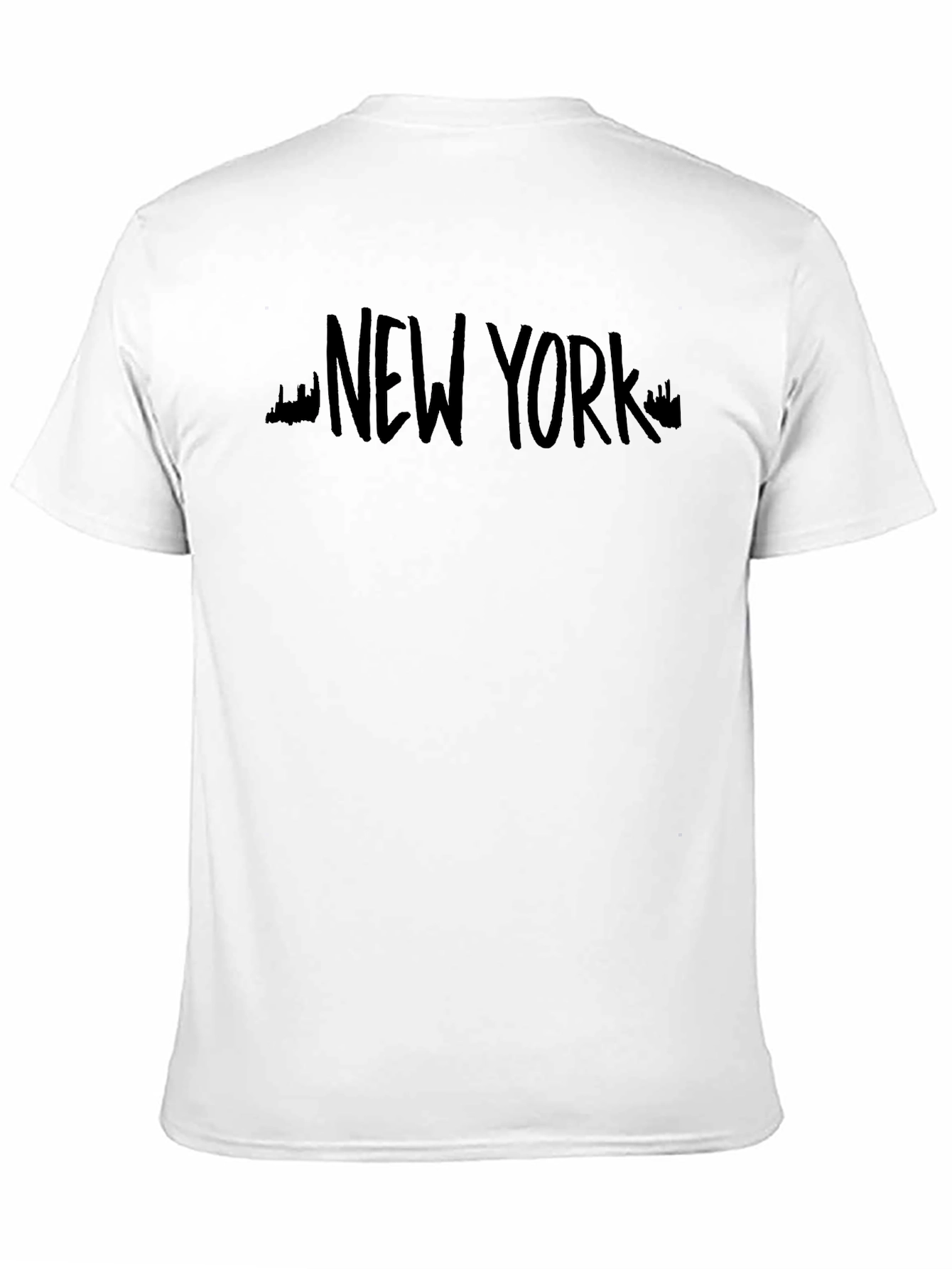 New York Skyline Mens Black Graphic T-Shirt