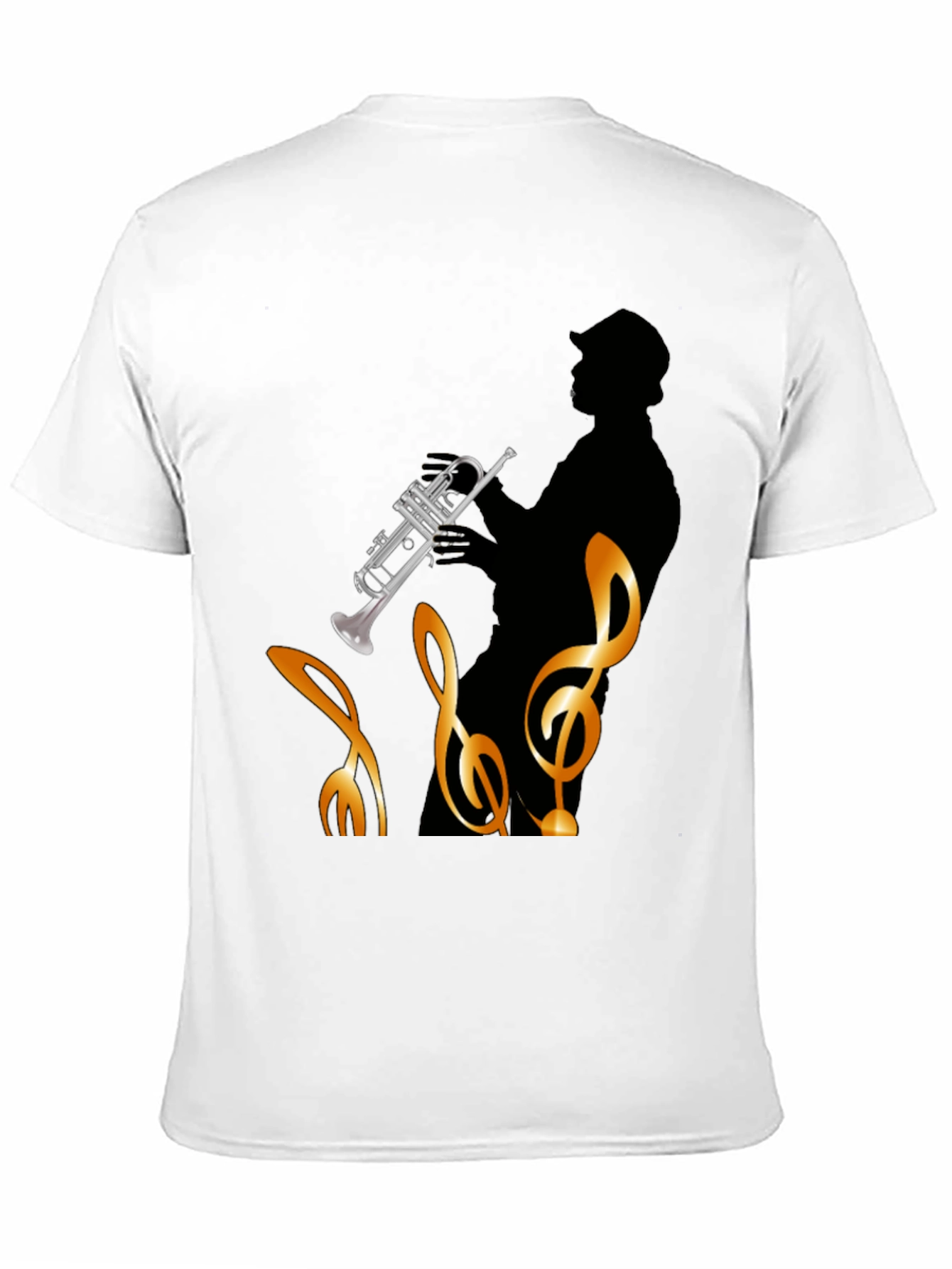 Jazz Player Graphic Tee - Black Cotton T-Shirt