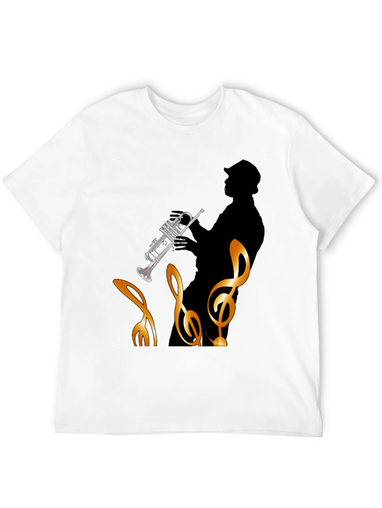 Jazz Player Graphic Tee - Black Cotton T-Shirt