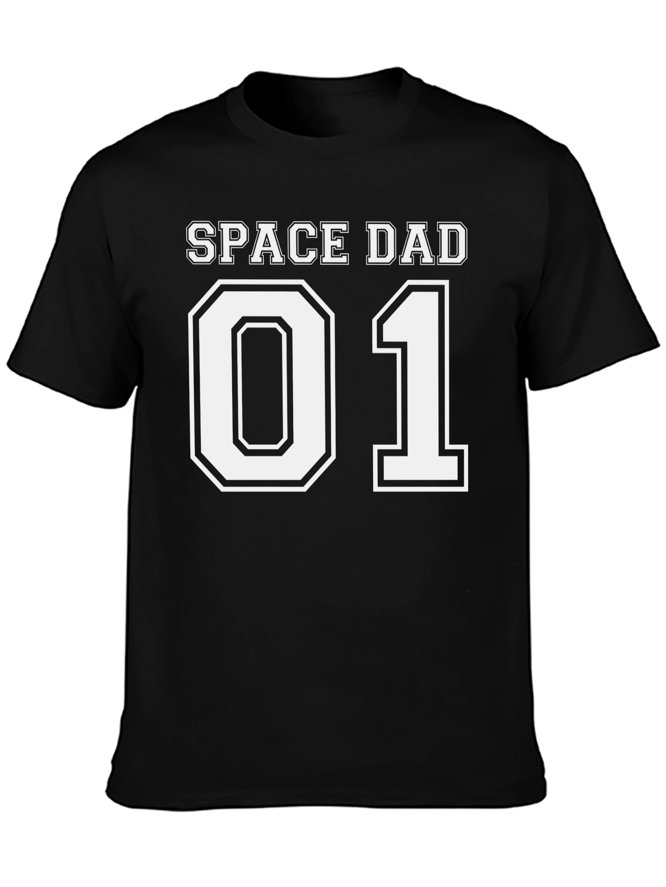 Space Dad 01 T-Shirt - Black Cotton Tee