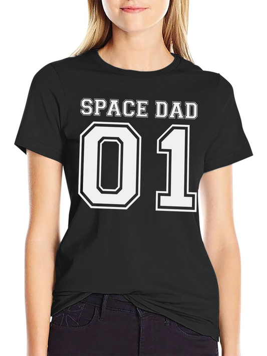 Space Dad 01 T-Shirt - Black Cotton Tee
