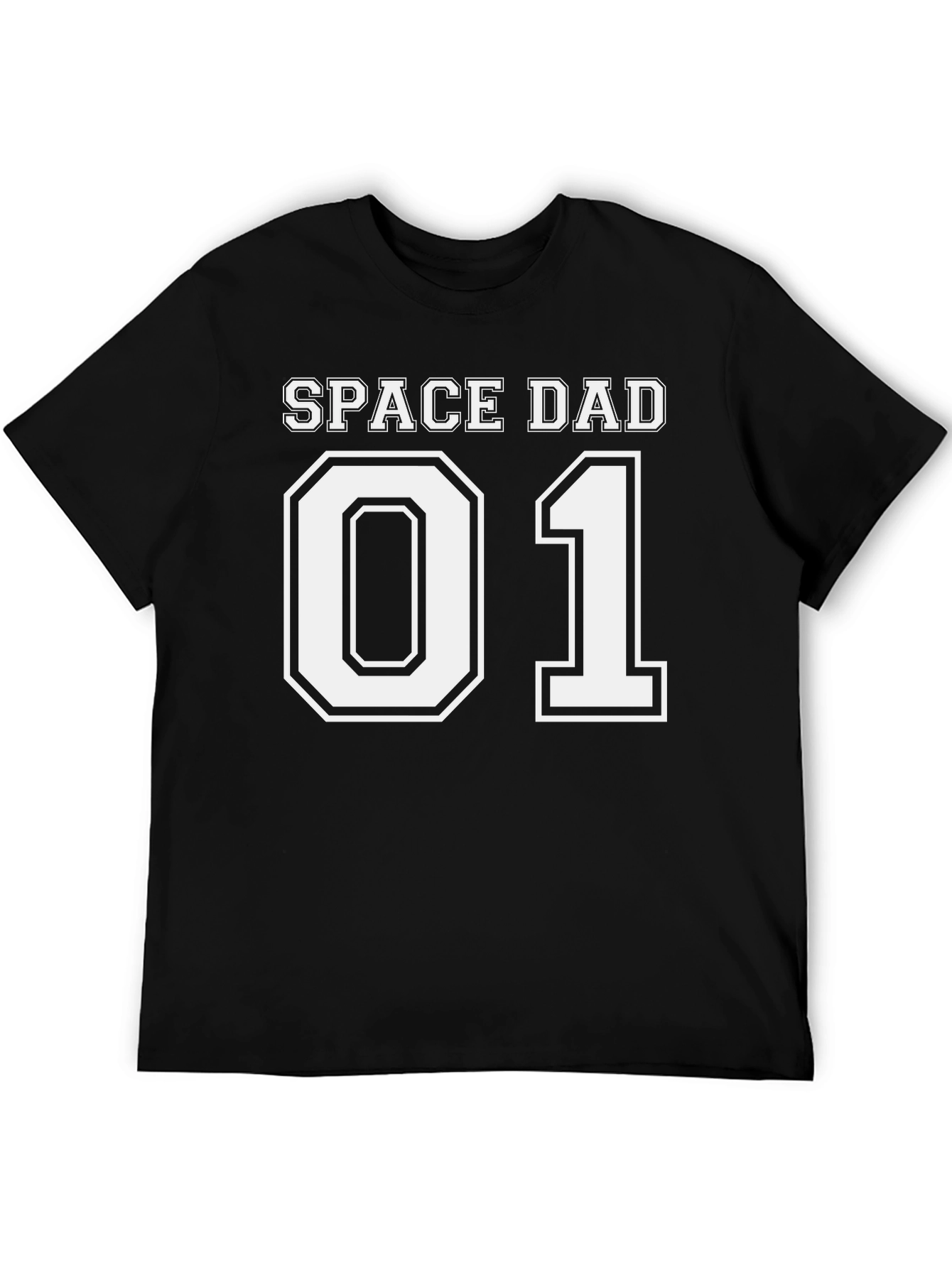 Space Dad 01 T-Shirt - Black Cotton Tee