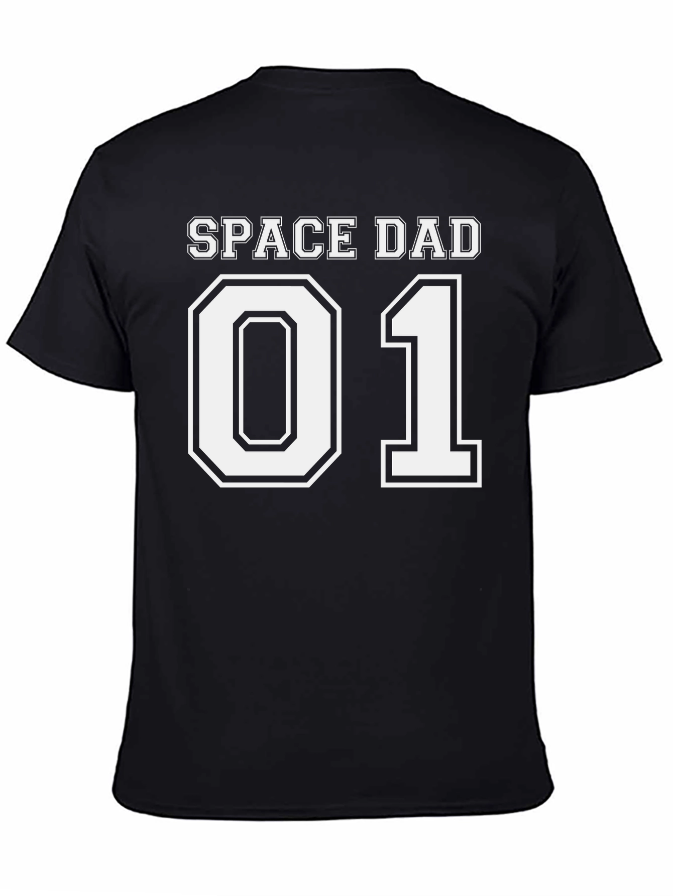 Space Dad 01 T-Shirt - Black Cotton Tee