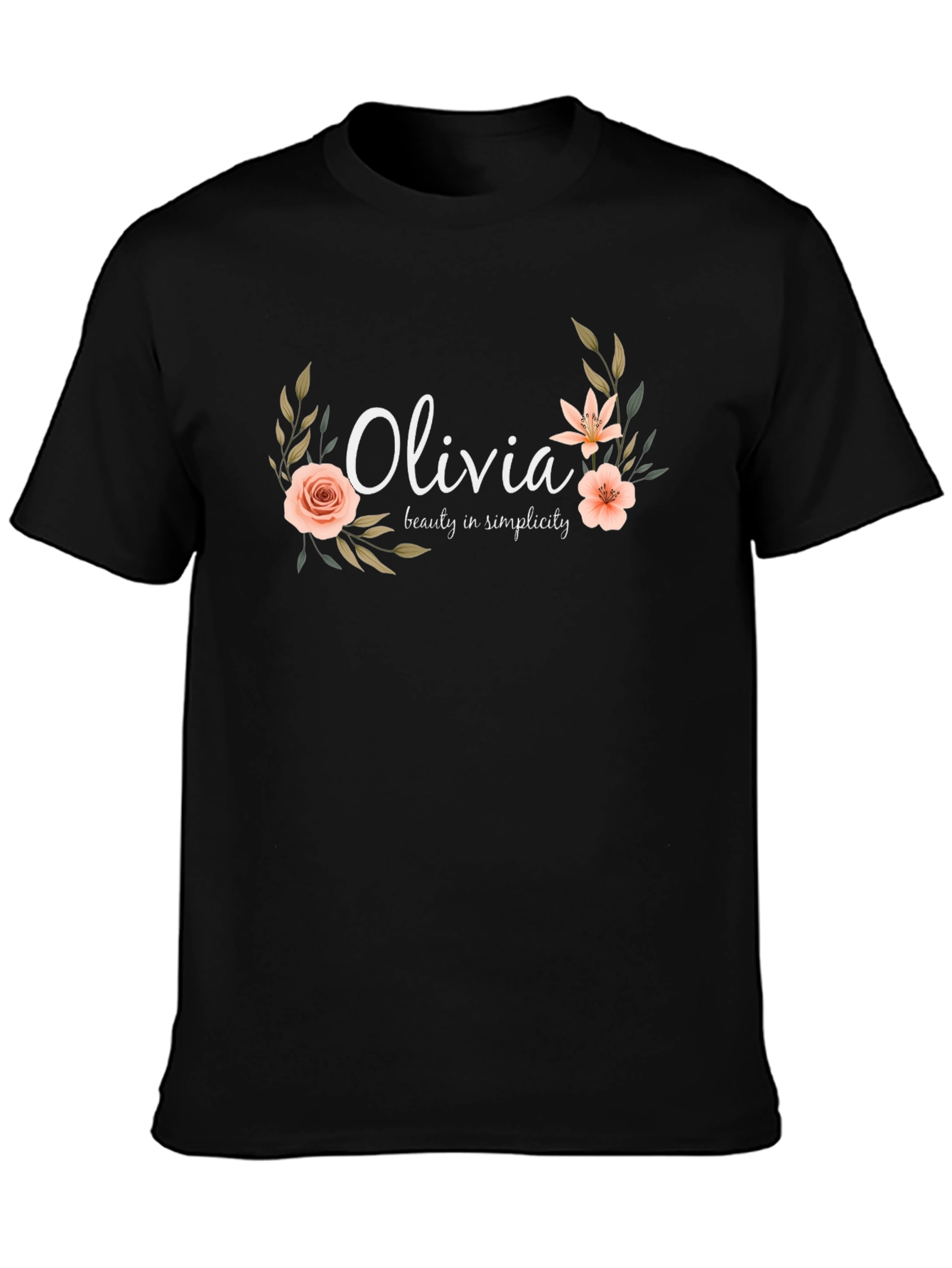 Personalized Olivia Floral T-Shirt