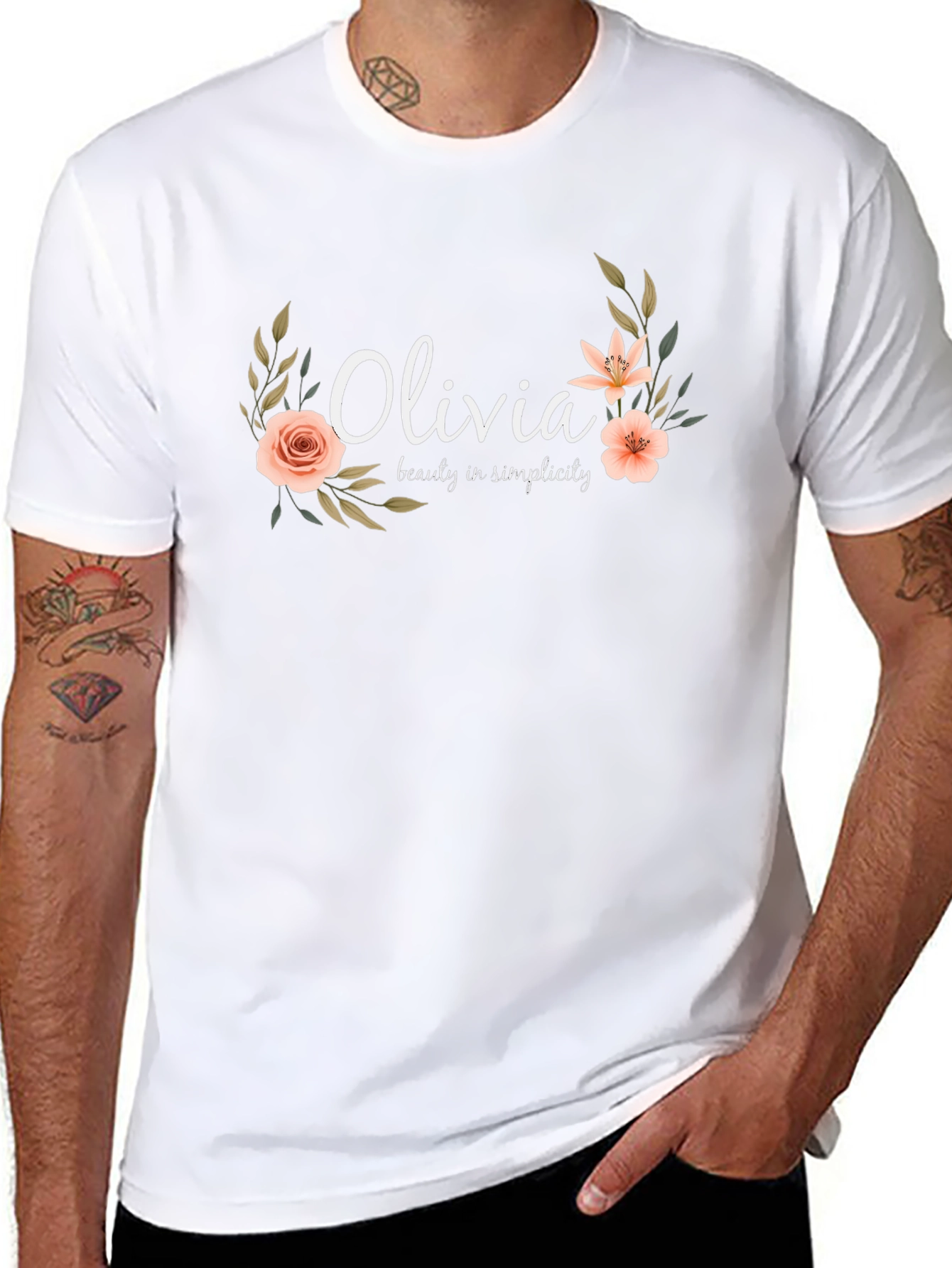 Personalized Olivia Floral T-Shirt
