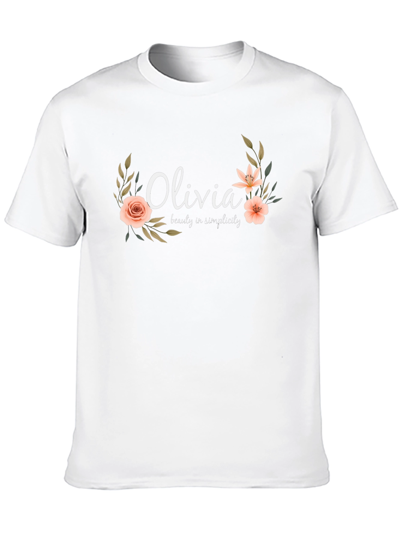 Personalized Olivia Floral T-Shirt