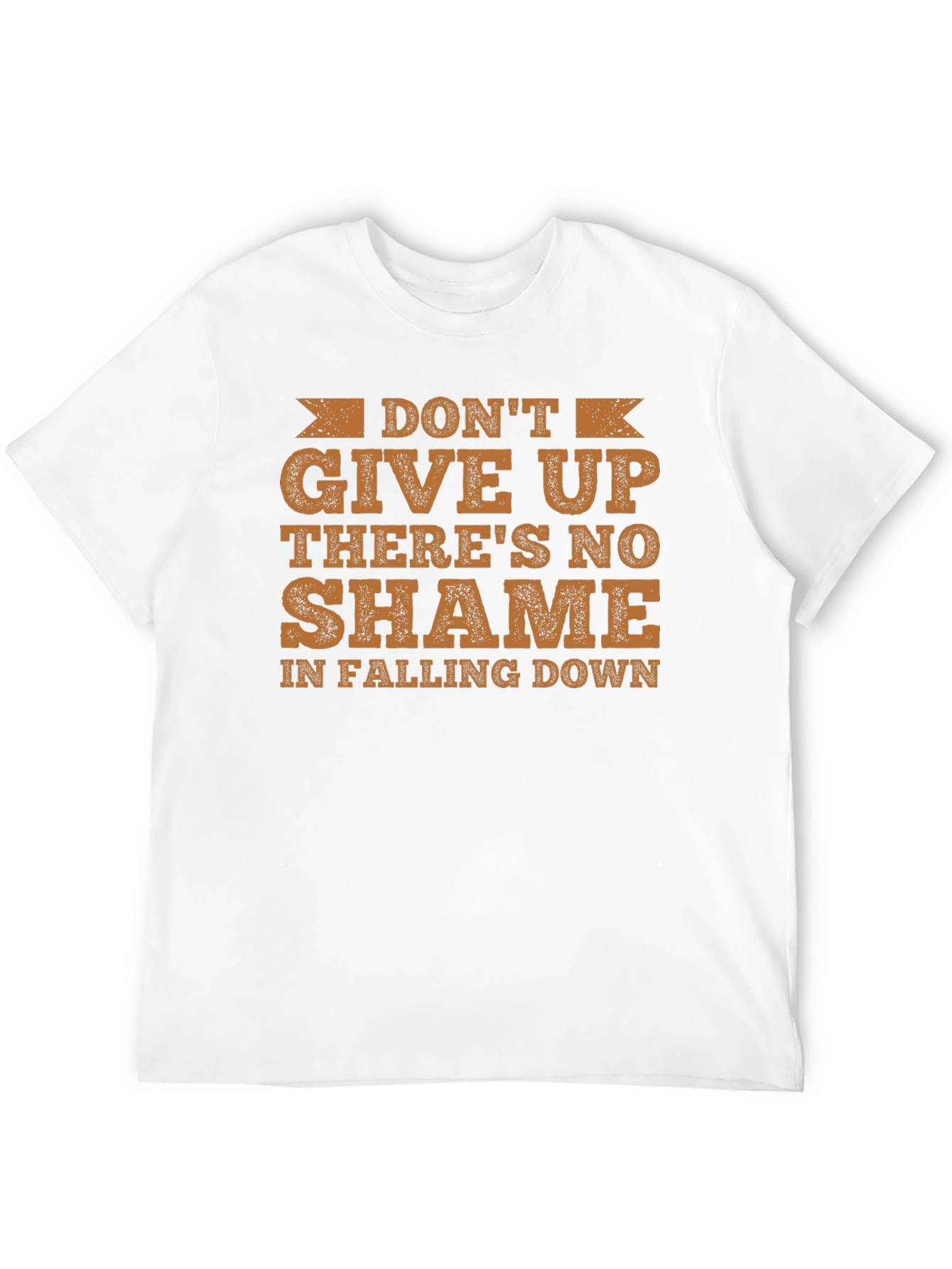 Dont Give Up Graphic Tee - Black Cotton T-Shirt