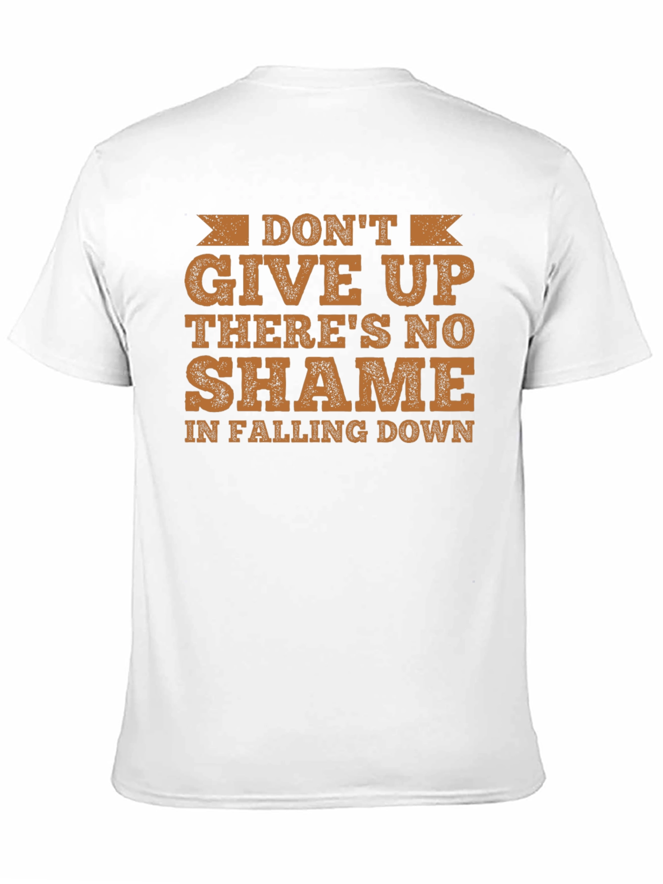 Dont Give Up Graphic Tee - Black Cotton T-Shirt
