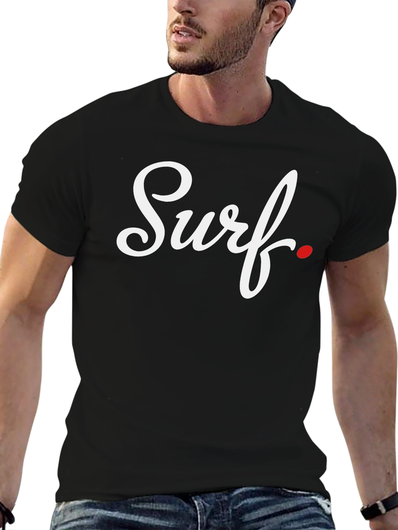 Surf Script Black T-Shirt