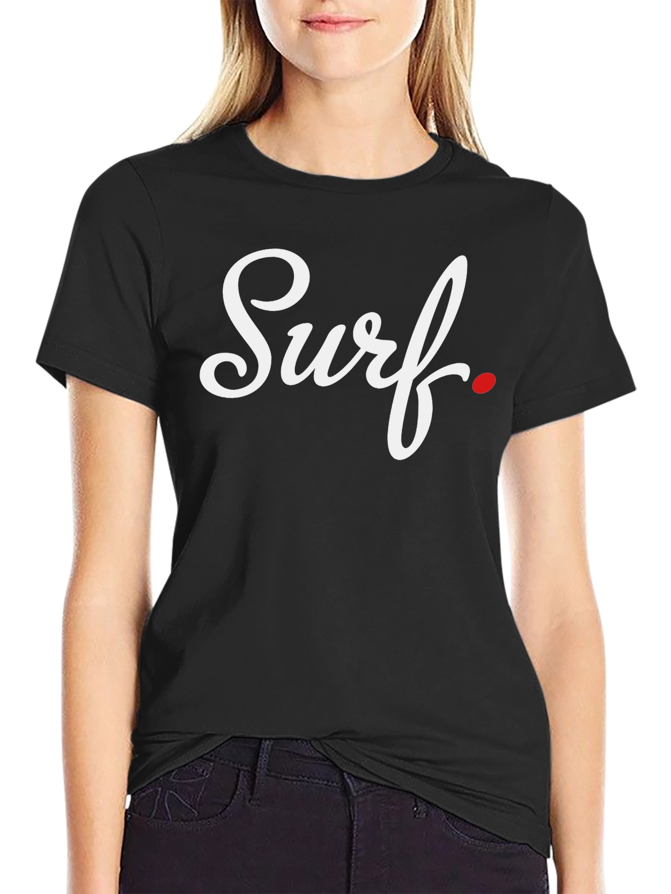 Surf Script Black T-Shirt