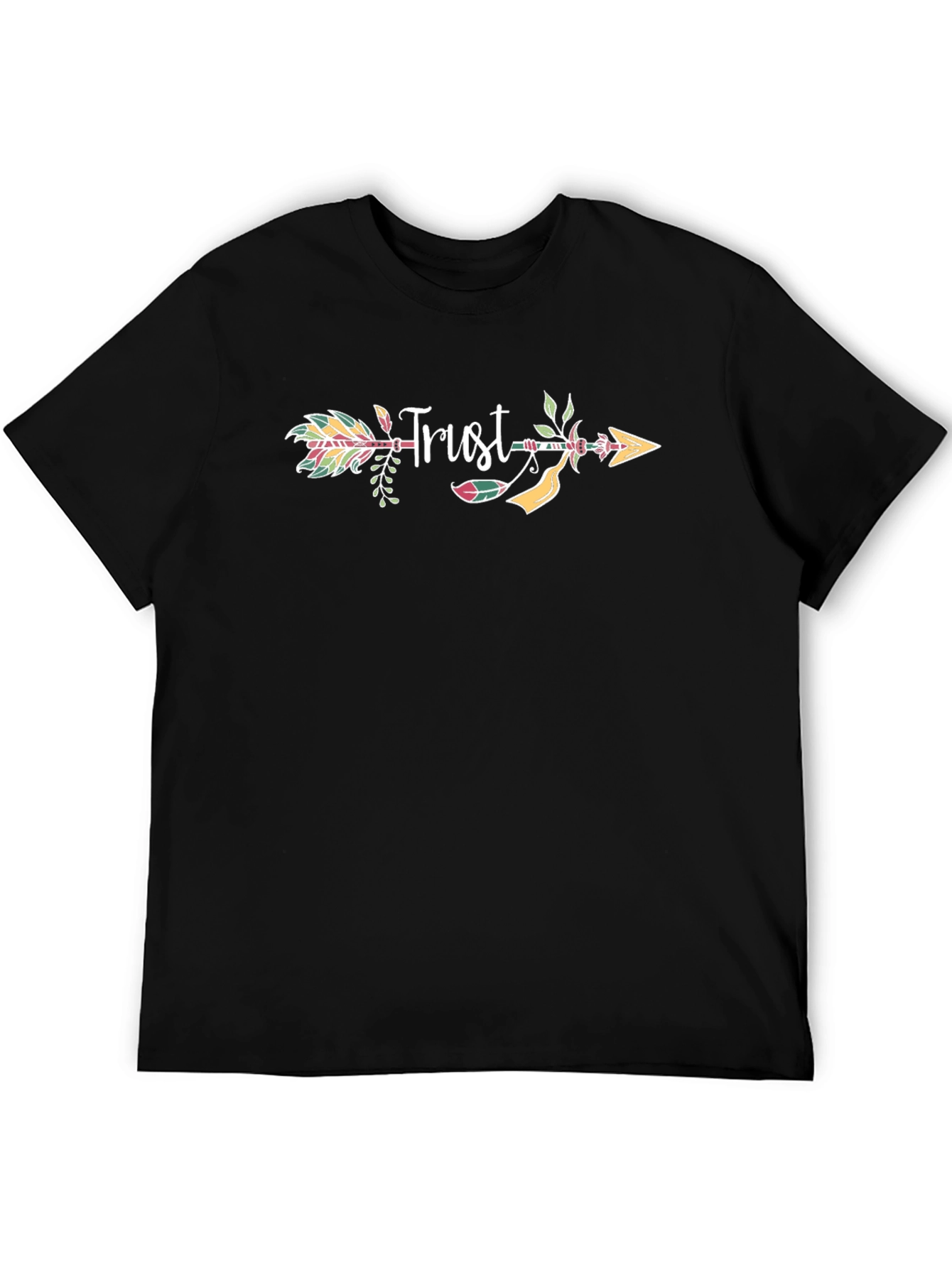 Trust Arrow Graphic Tee - Black Unisex T-Shirt