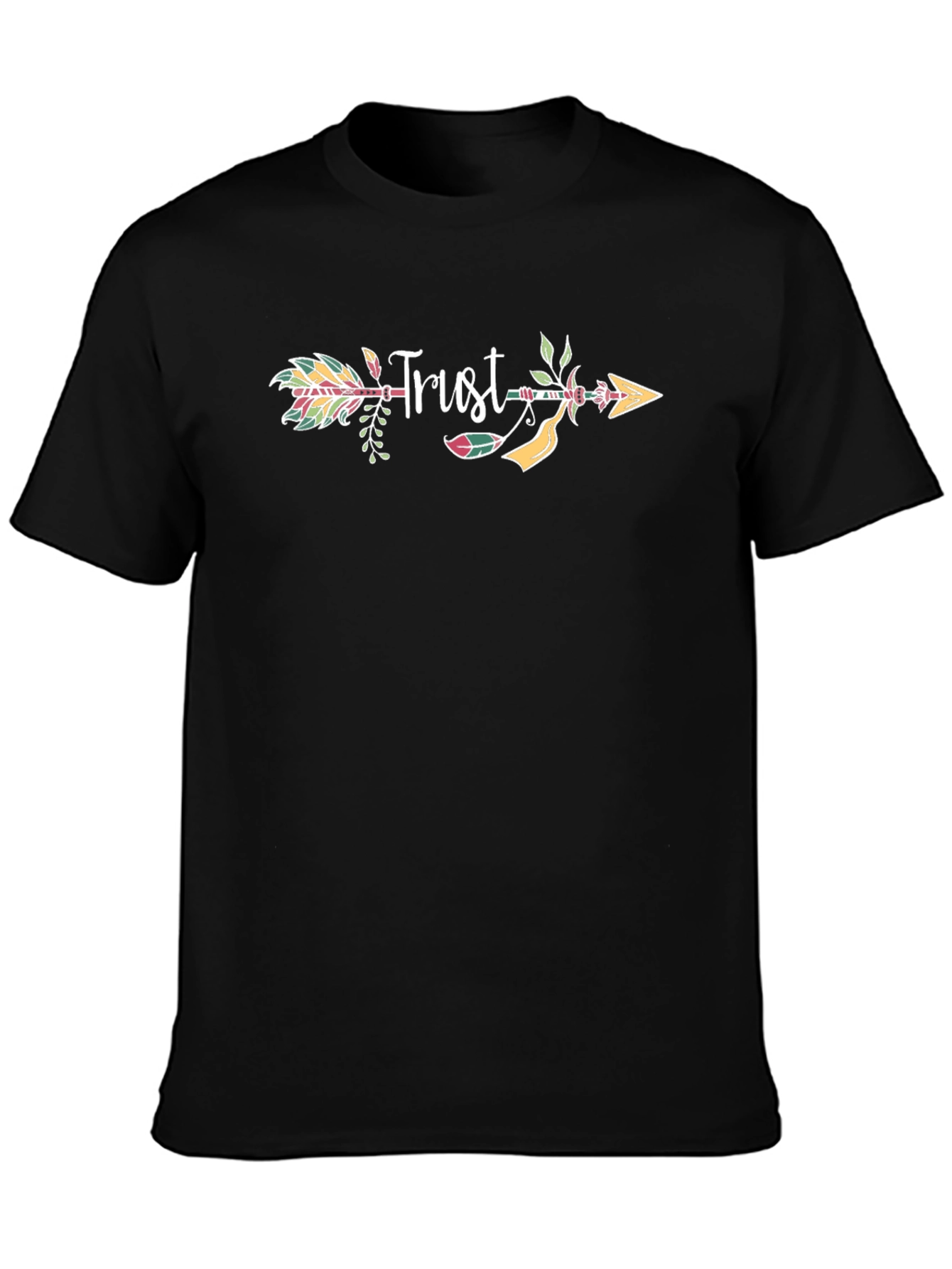 Trust Arrow Graphic Tee - Black Unisex T-Shirt