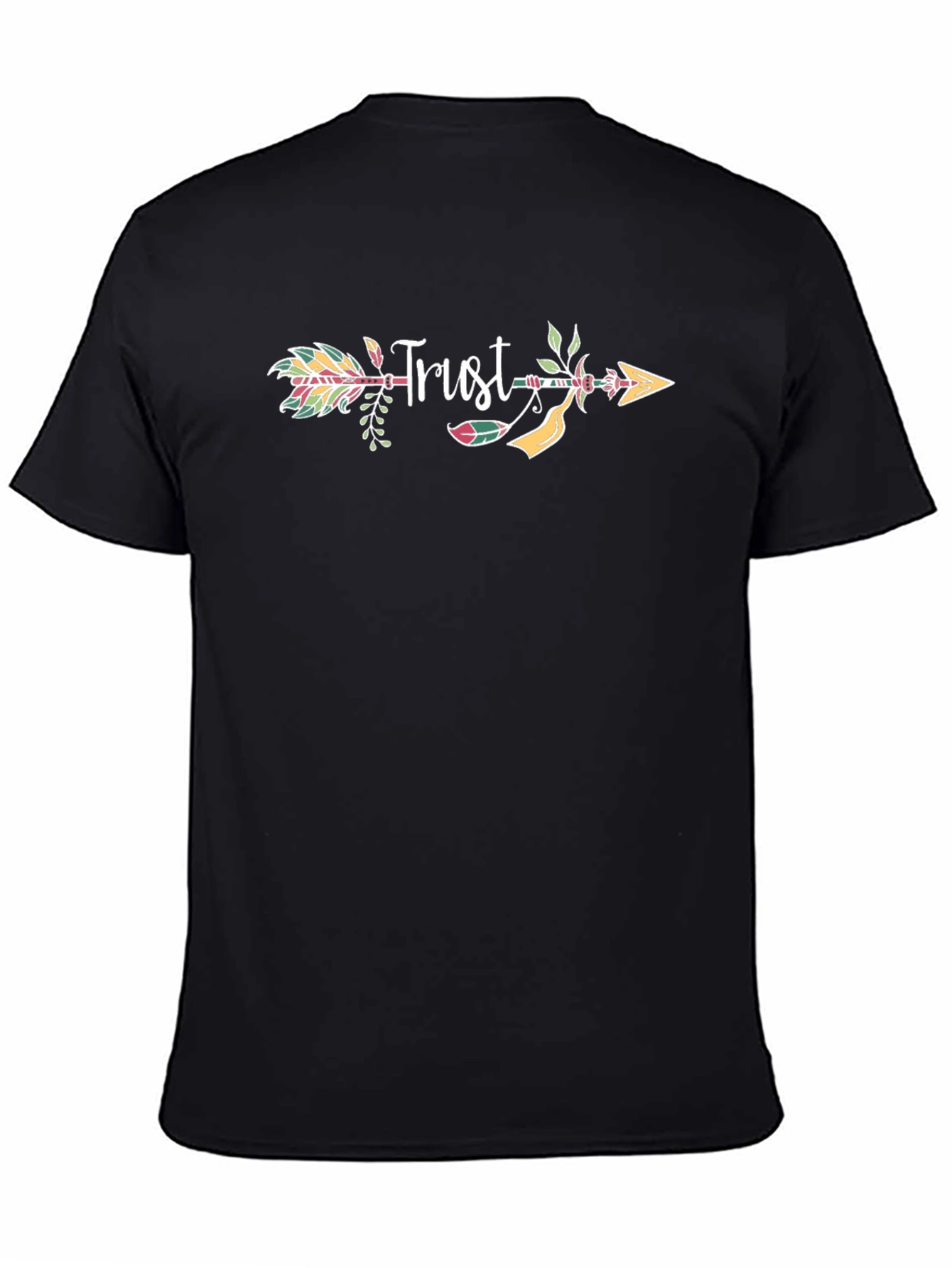 Trust Arrow Graphic Tee - Black Unisex T-Shirt