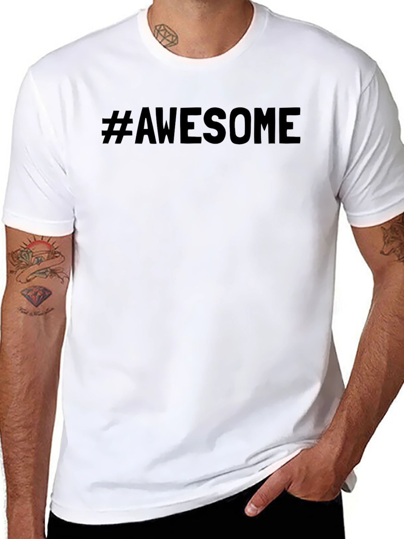 Awesome Graphic Tee - Mens Black T-Shirt
