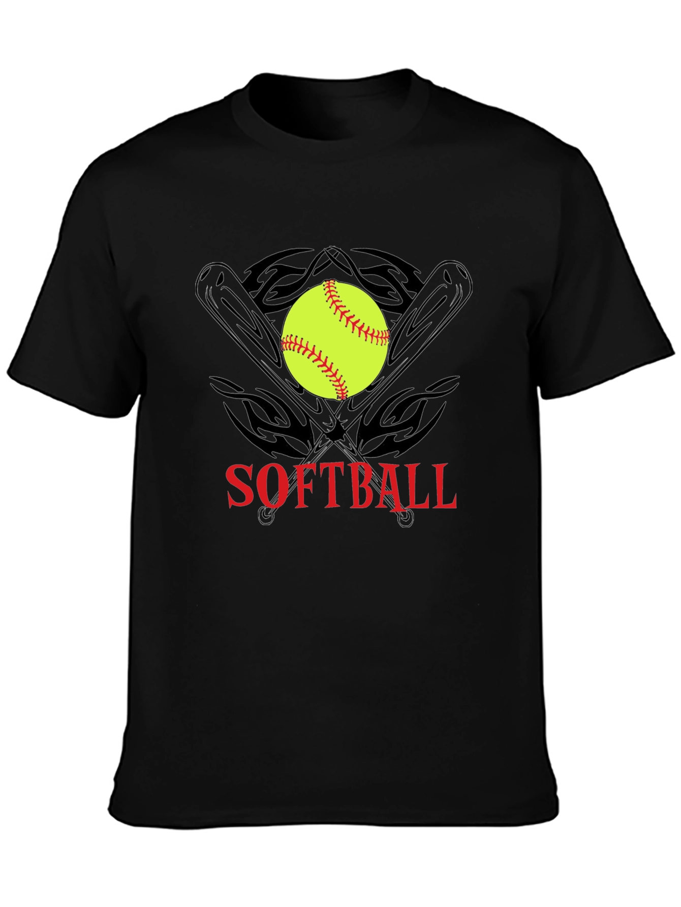 Softball Bats & Ball Graphic T-Shirt