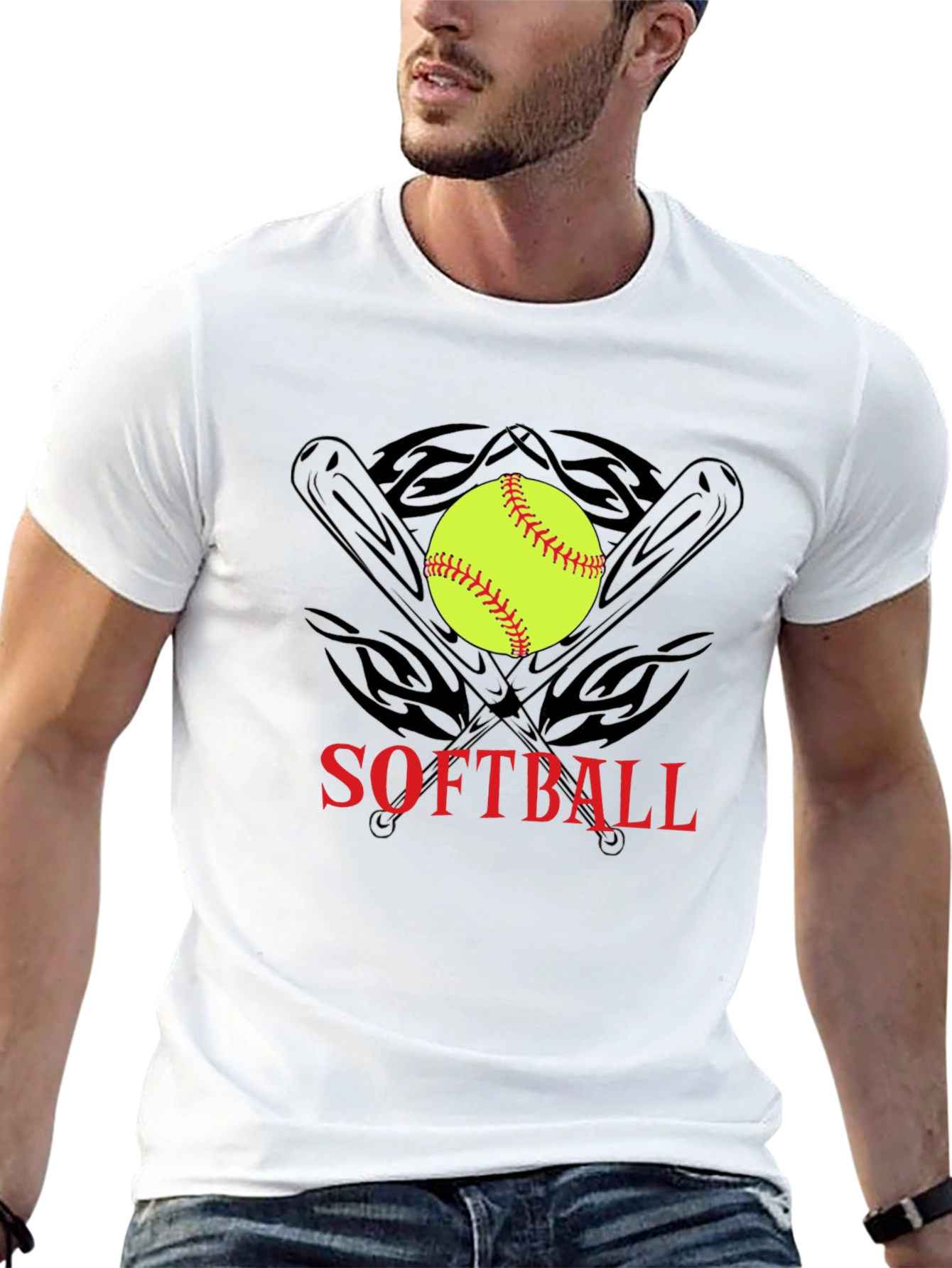 Softball Bats & Ball Graphic T-Shirt