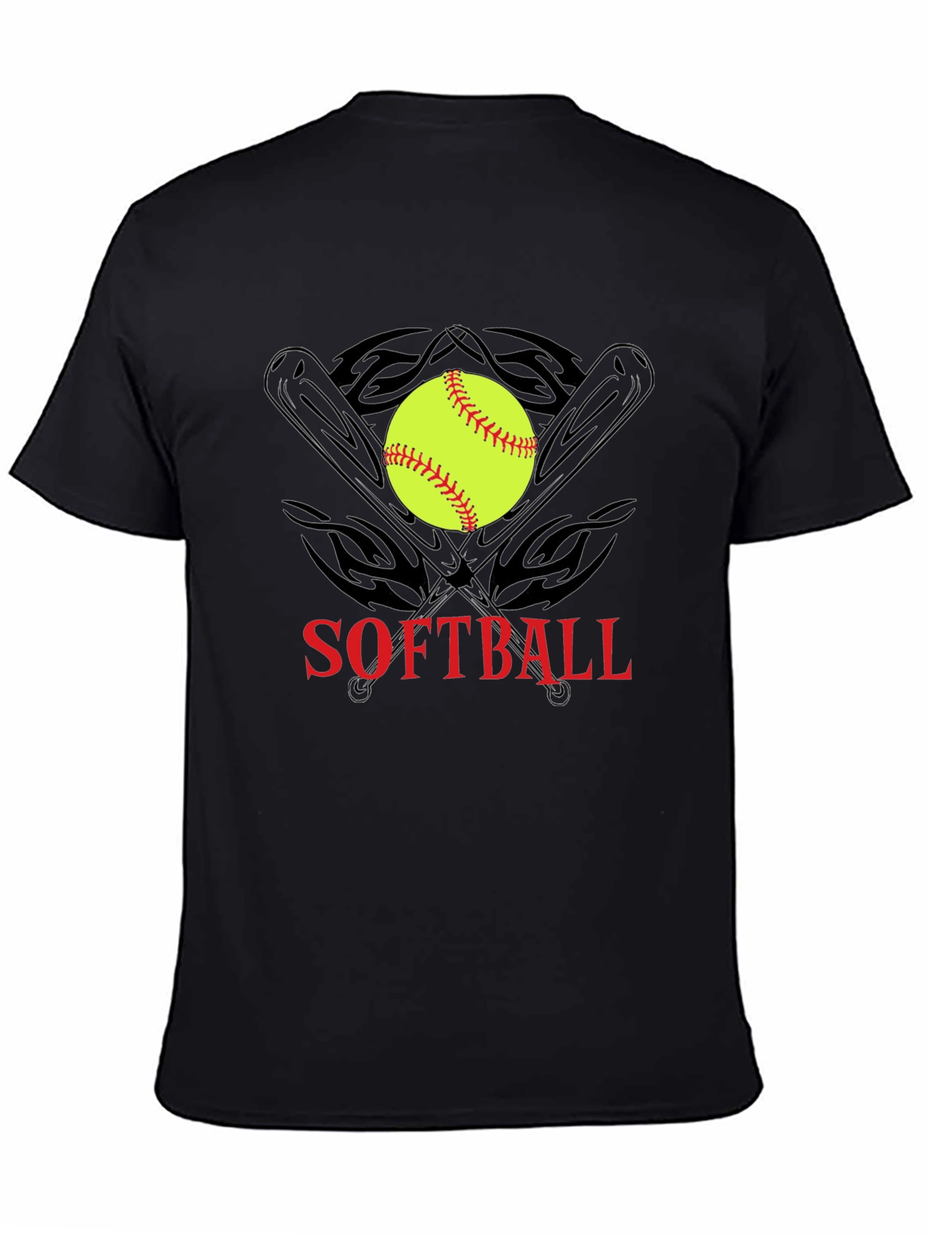 Softball Bats & Ball Graphic T-Shirt