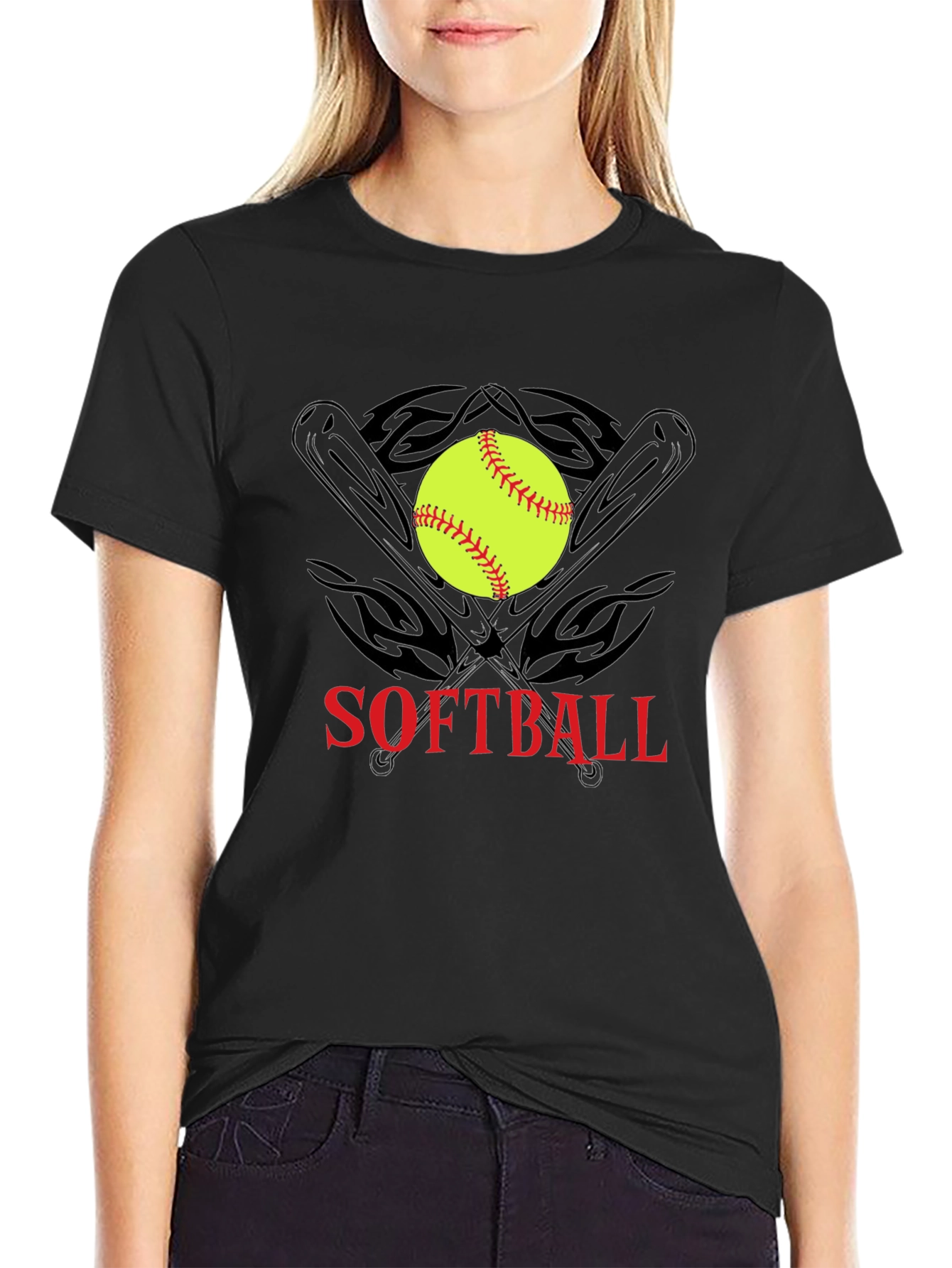 Softball Bats & Ball Graphic T-Shirt