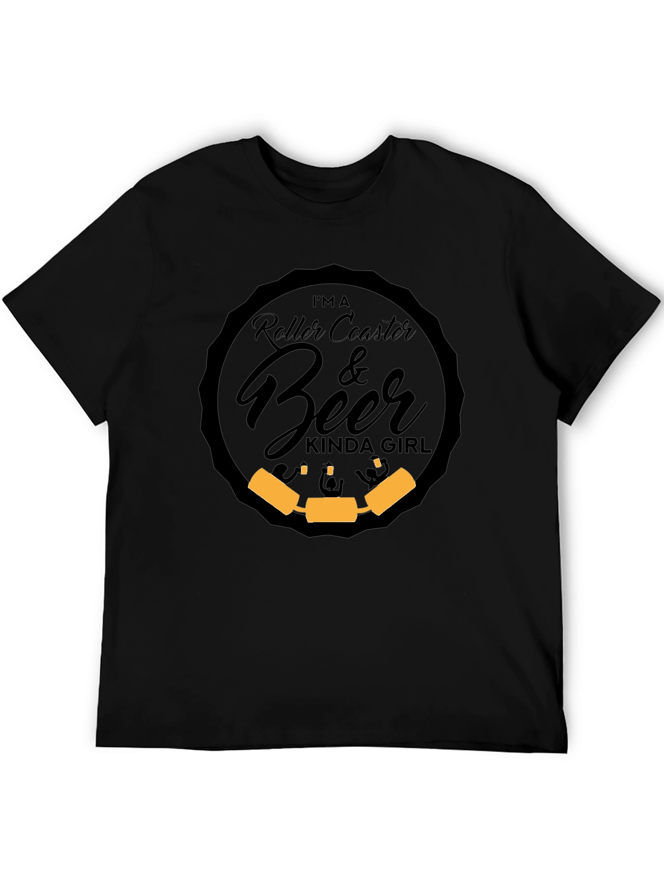 Roller Coaster & Beer Kinda Girl Graphic T-Shirt