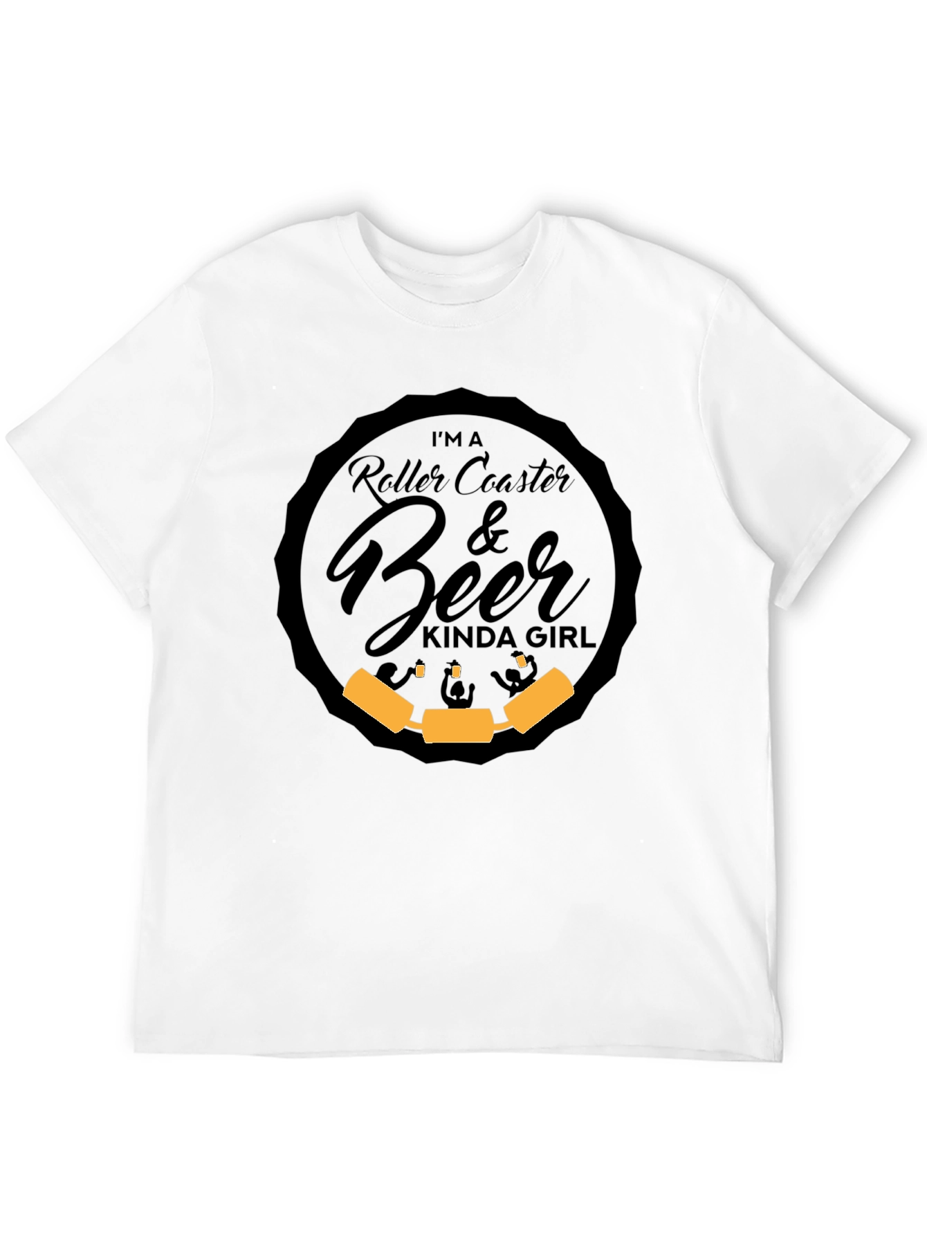 Roller Coaster & Beer Kinda Girl Graphic T-Shirt