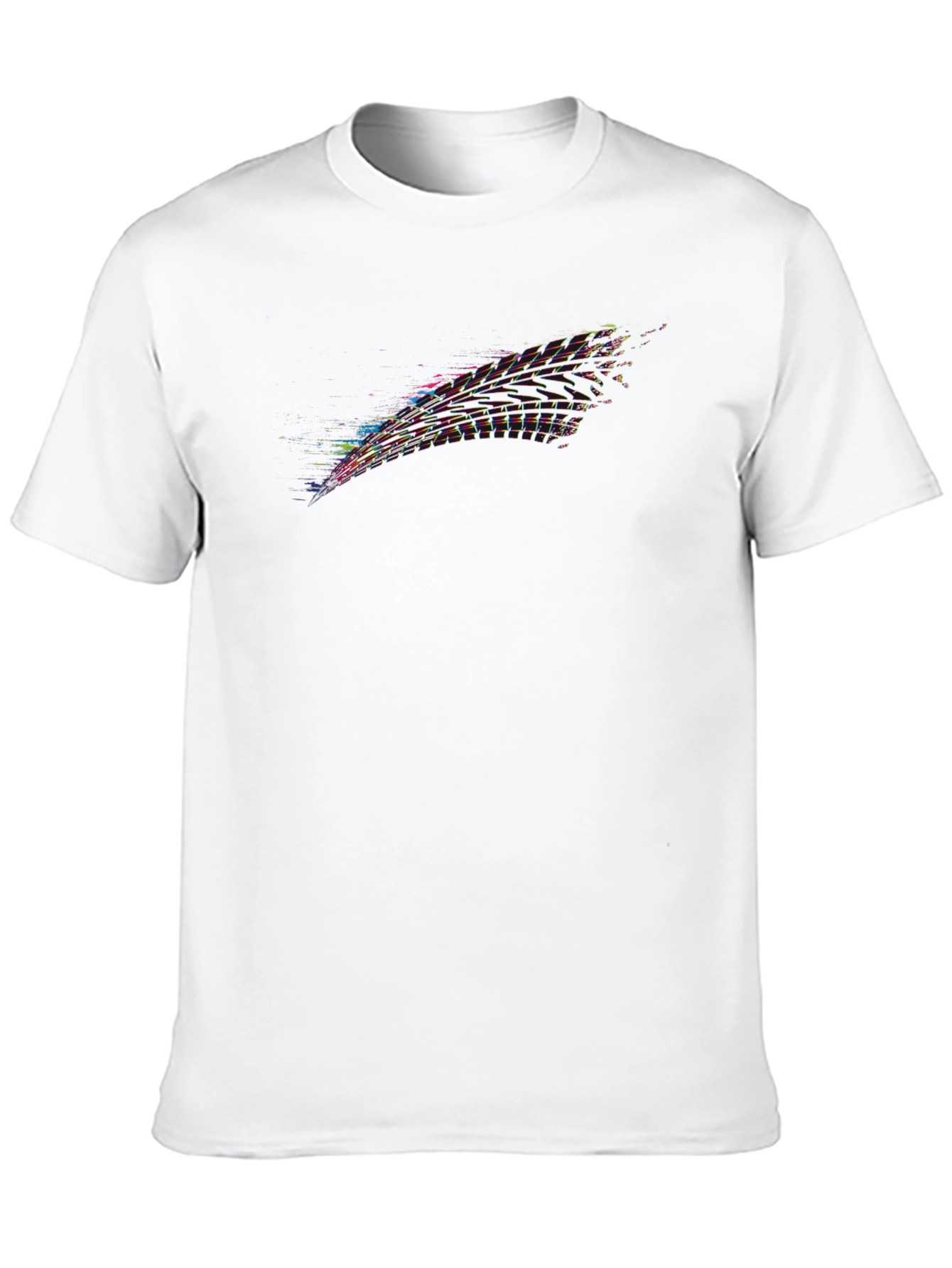 Abstract Glitch Black Tee