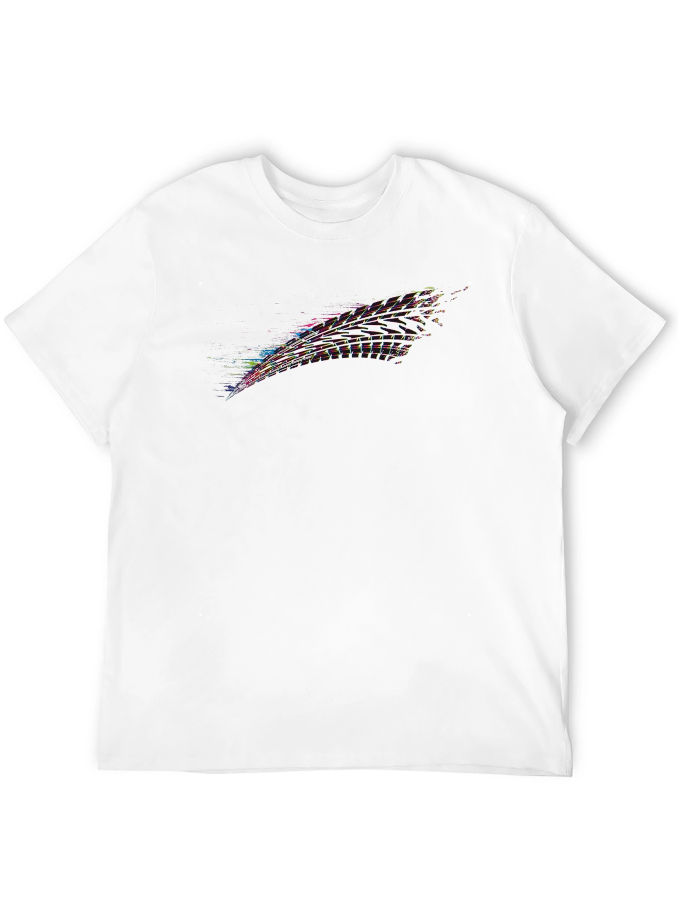 Abstract Glitch Black Tee