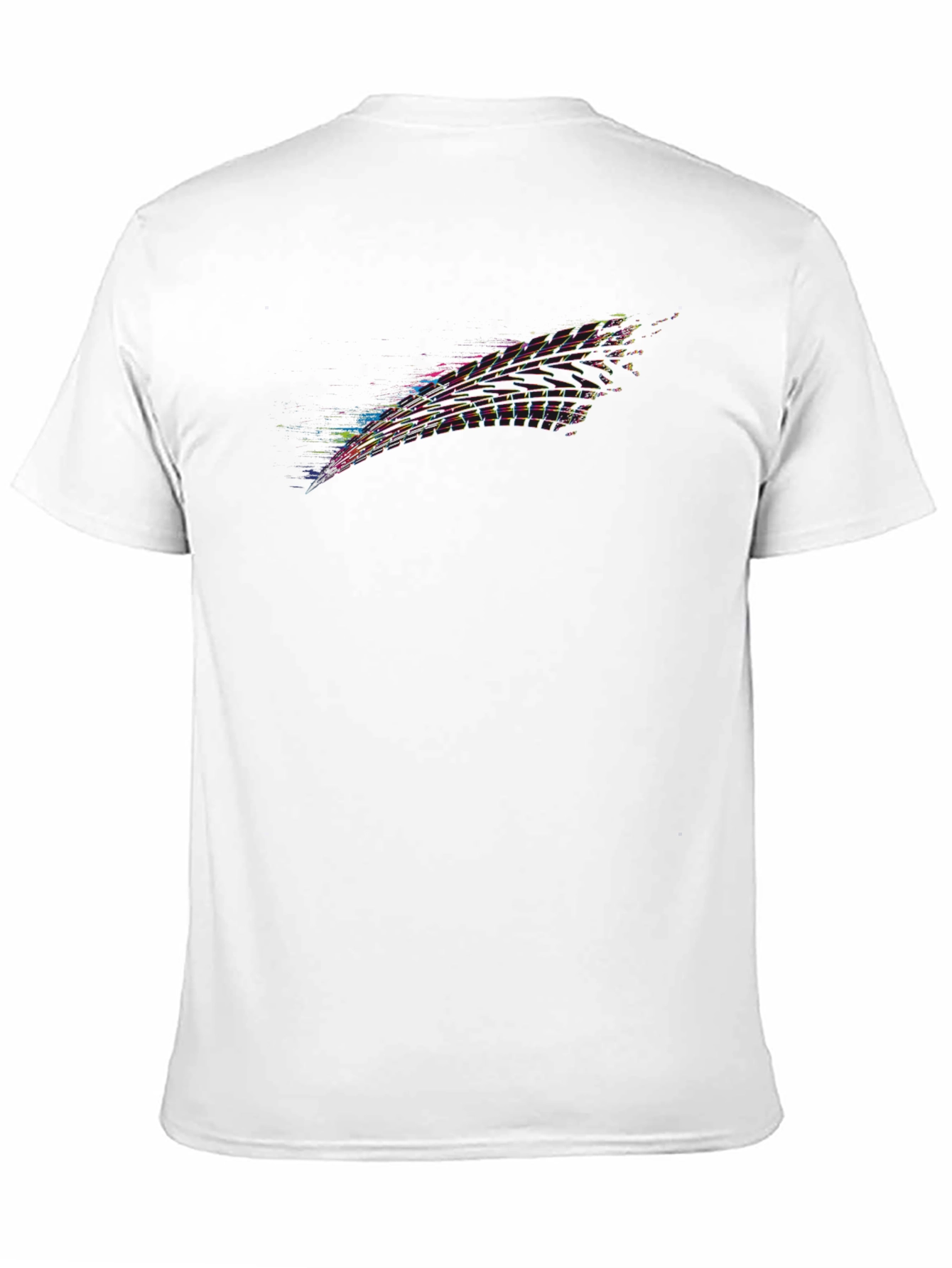 Abstract Glitch Black Tee
