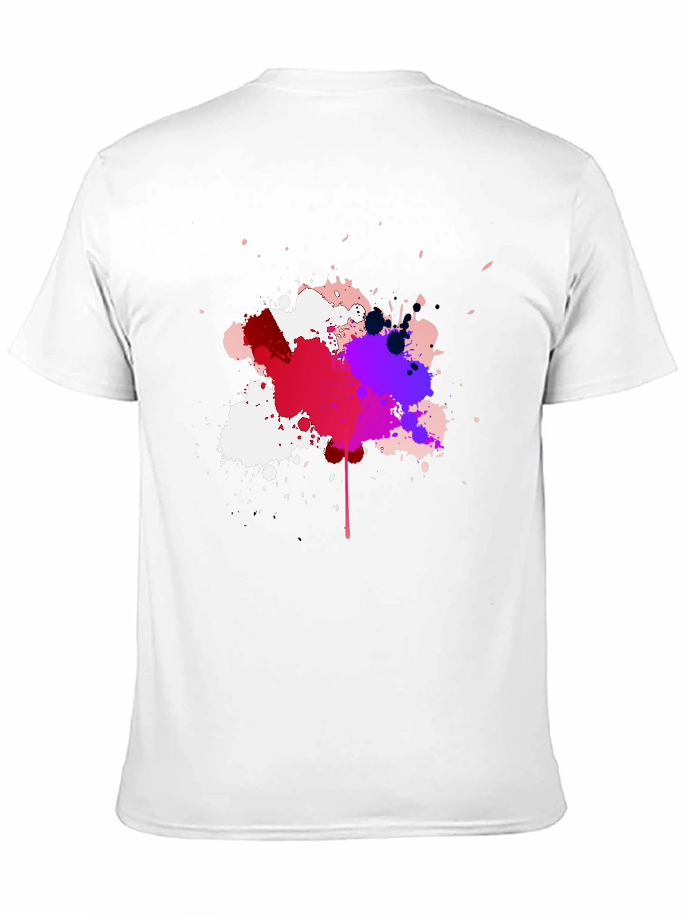 Abstract Splatter T-Shirt - Mens Black Tee