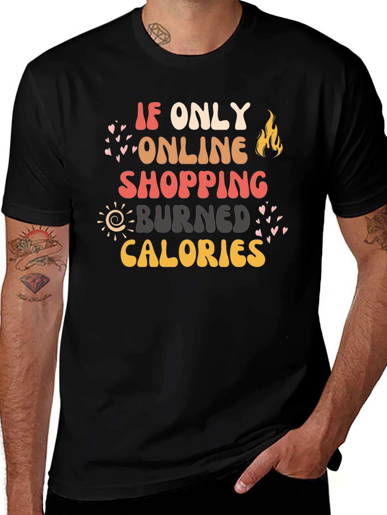 Online Shopping Calories Graphic Tee