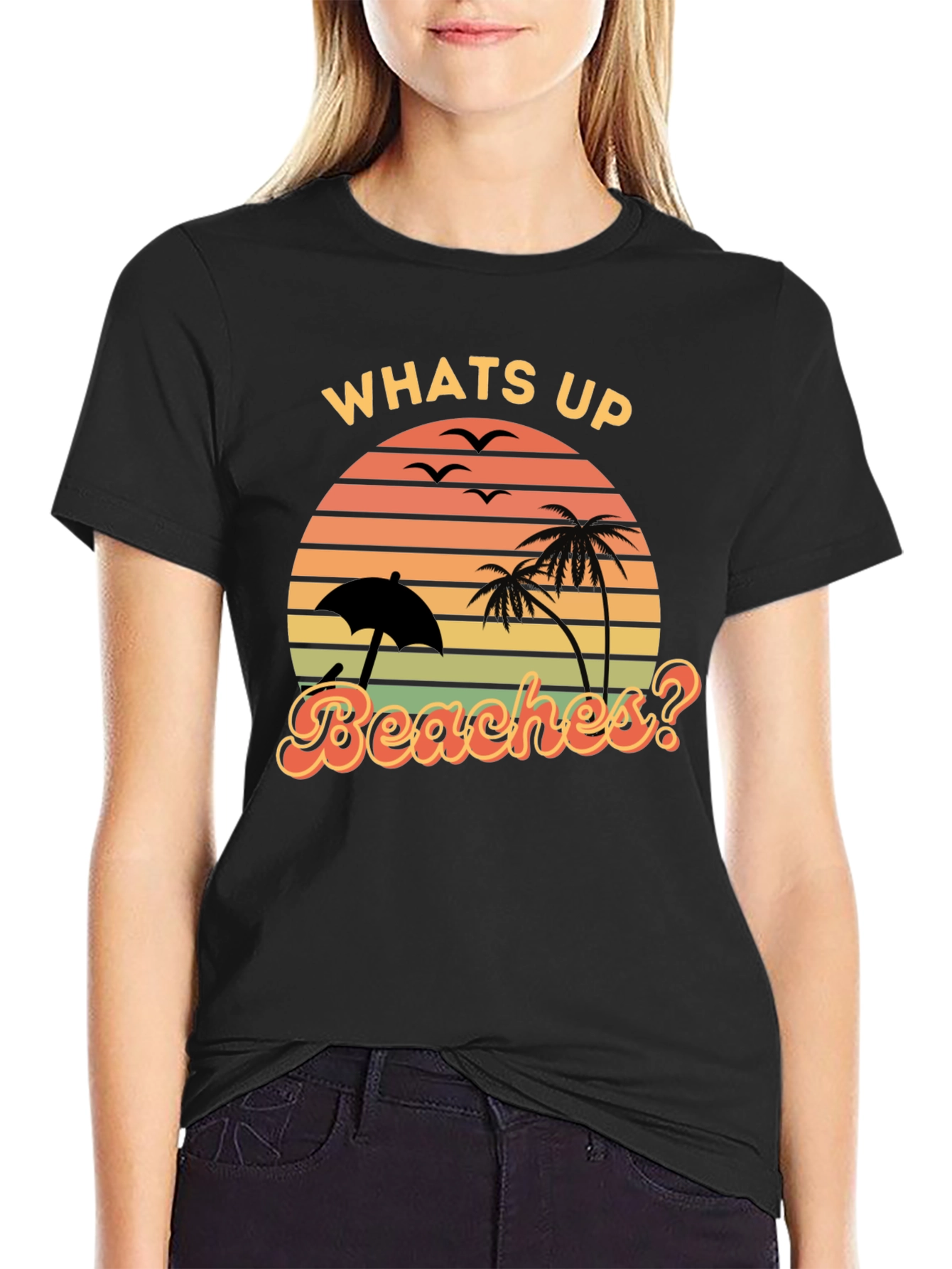 Whats Up Beaches? Graphic Tee - Retro Summer Vibes