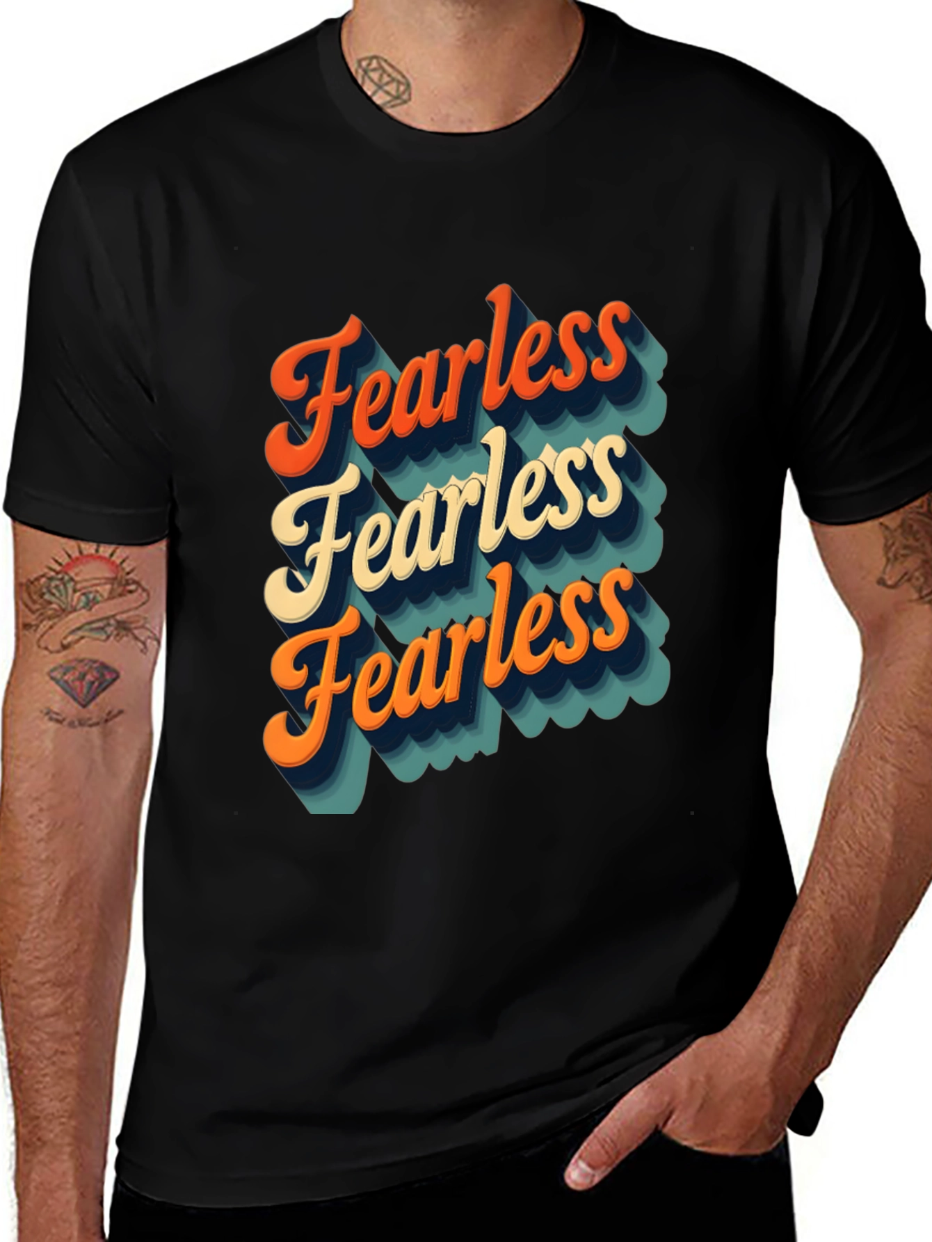 Retro Fearless T-Shirt - Bold Statement Tee