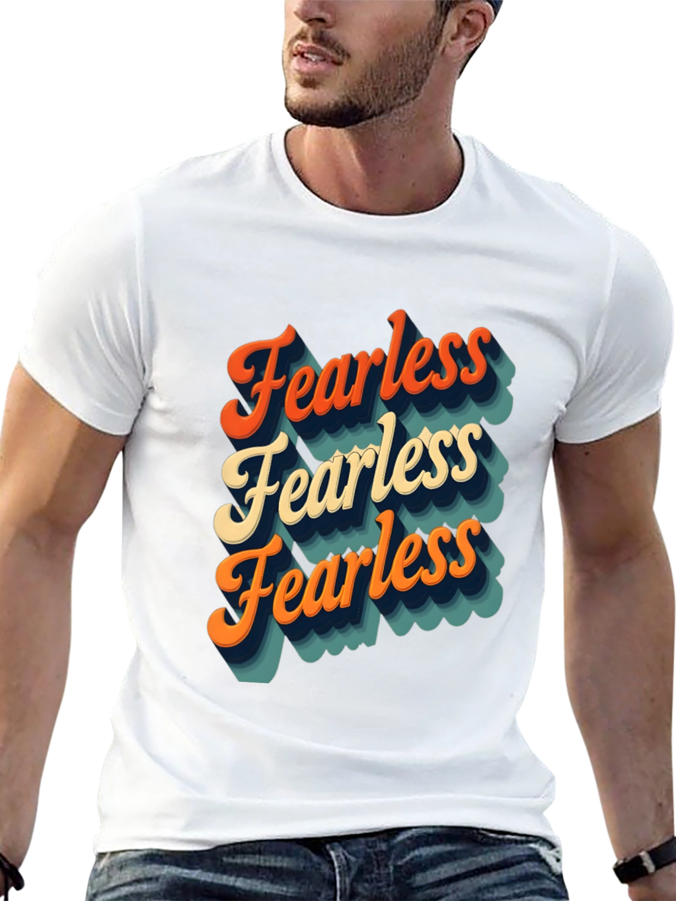 Retro Fearless T-Shirt - Bold Statement Tee