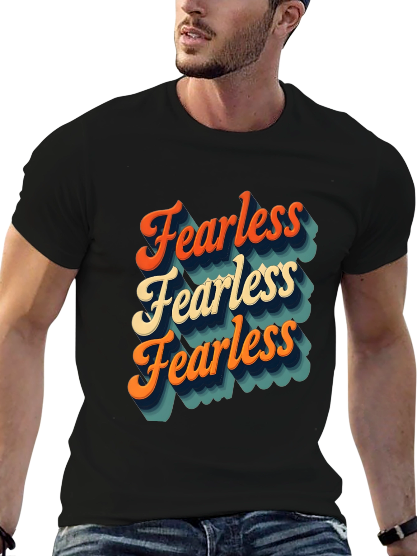 Retro Fearless T-Shirt - Bold Statement Tee