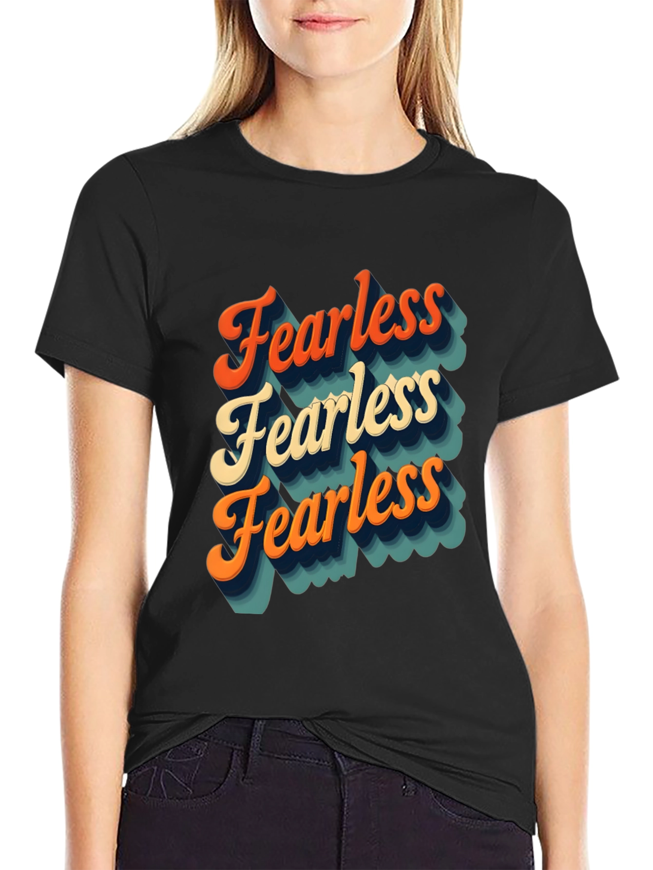 Retro Fearless T-Shirt - Bold Statement Tee