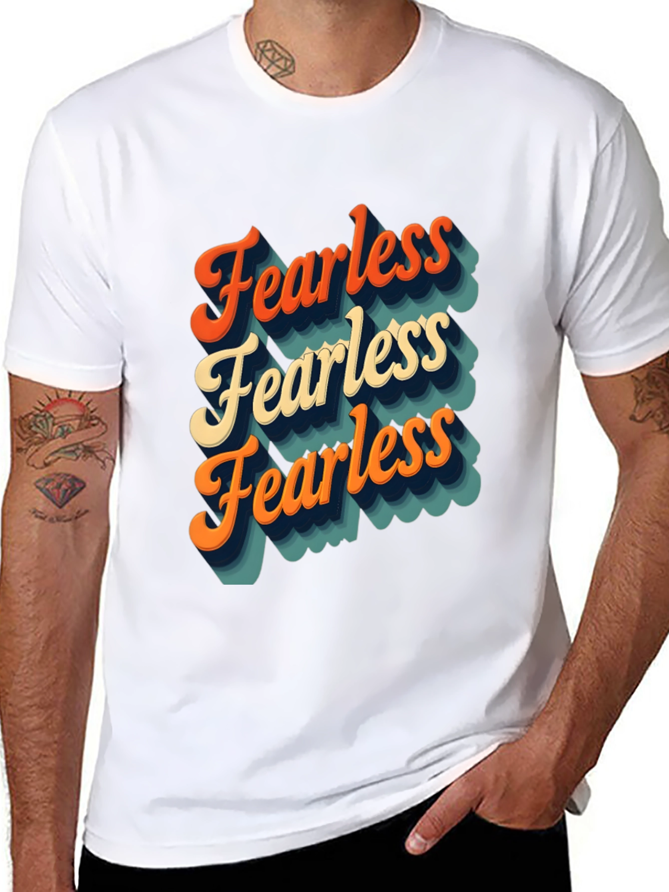Retro Fearless T-Shirt - Bold Statement Tee