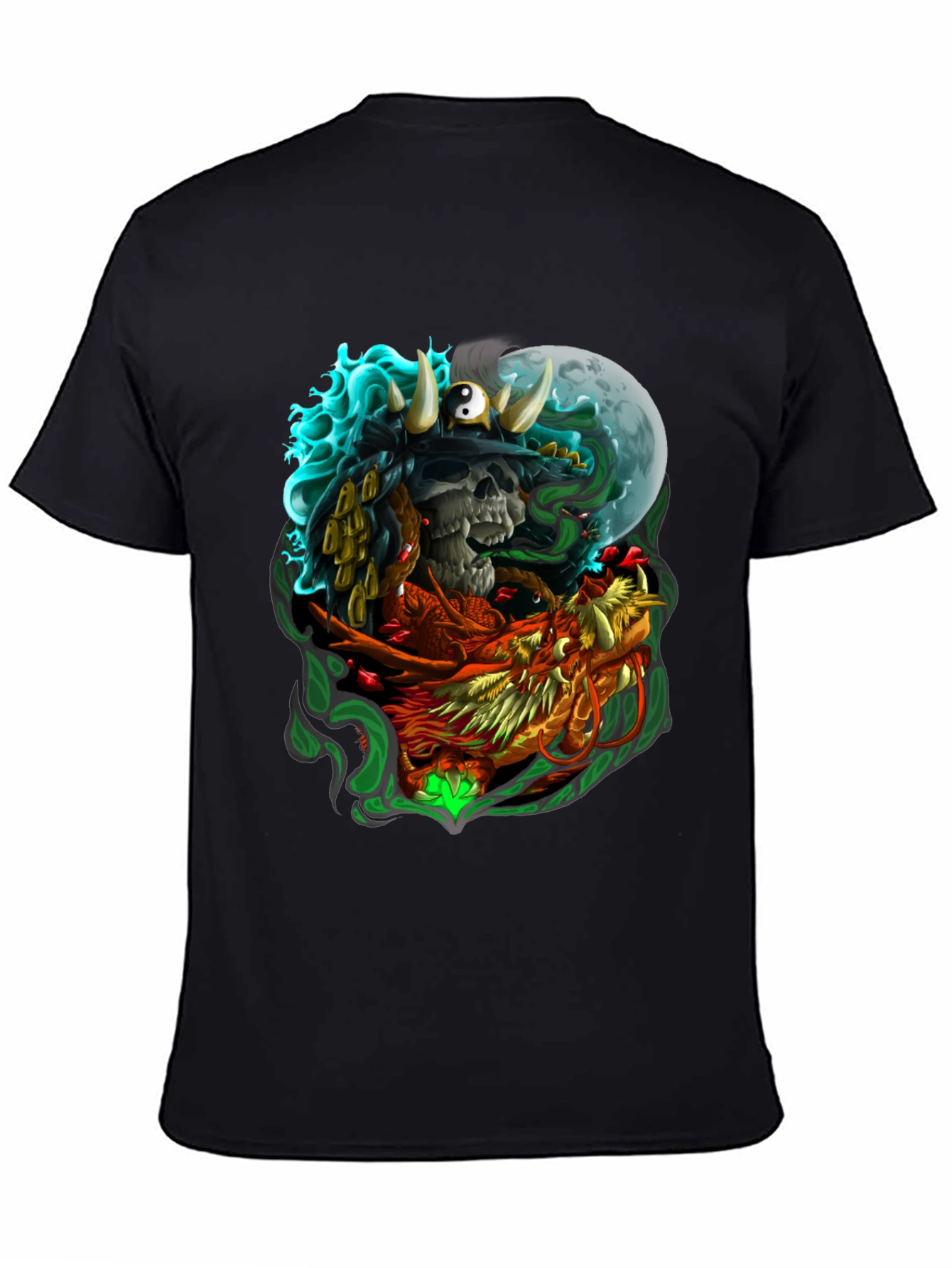 Skull & Dragon Graphic T-Shirt