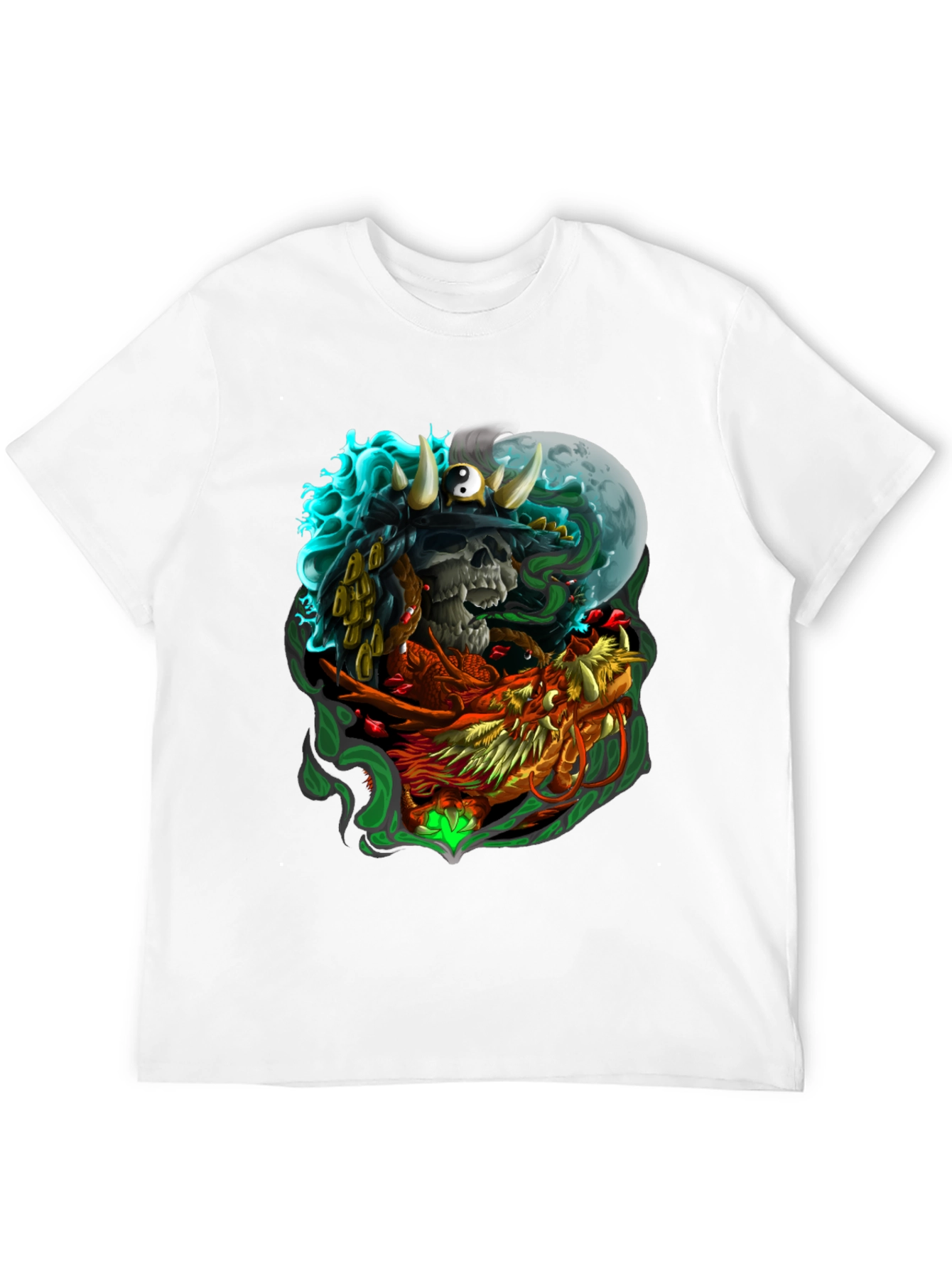 Skull & Dragon Graphic T-Shirt