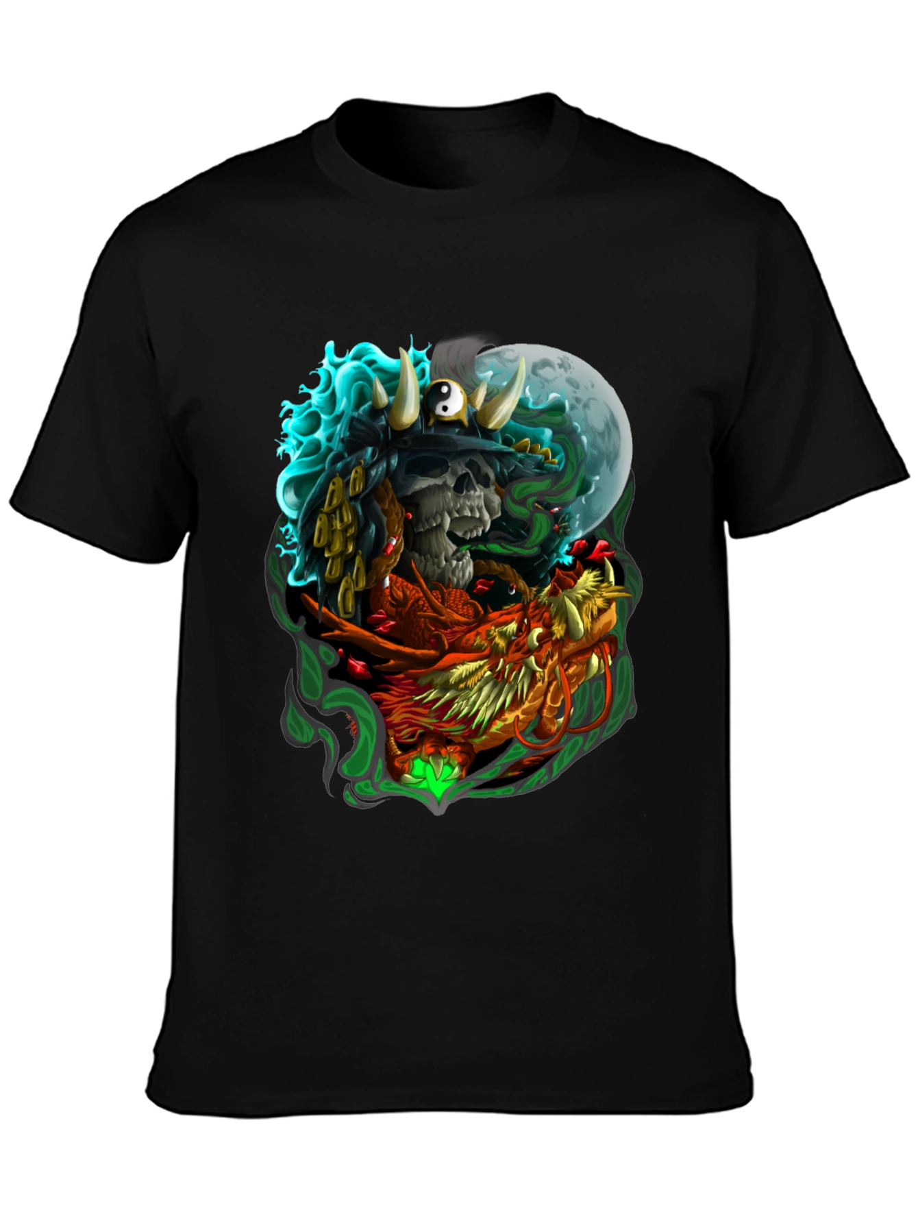 Skull & Dragon Graphic T-Shirt