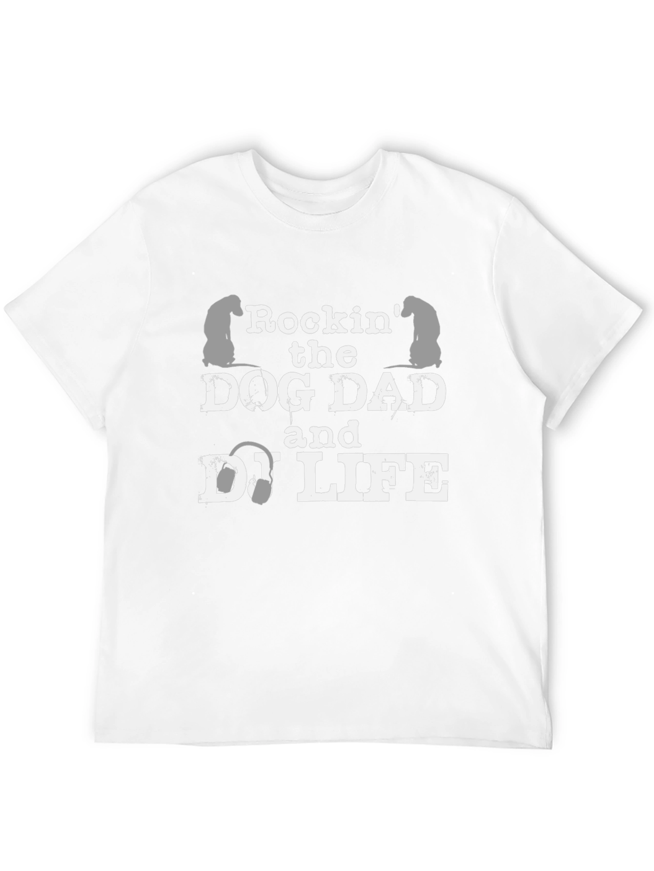 Dog Dad & DJ Life Graphic Tee - Black