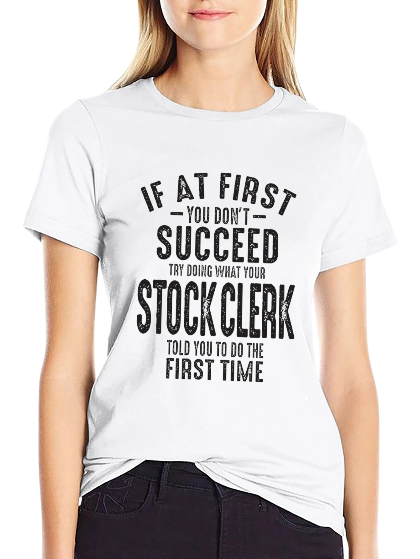 Succeed Stock Clerk Black Graphic T-Shirt