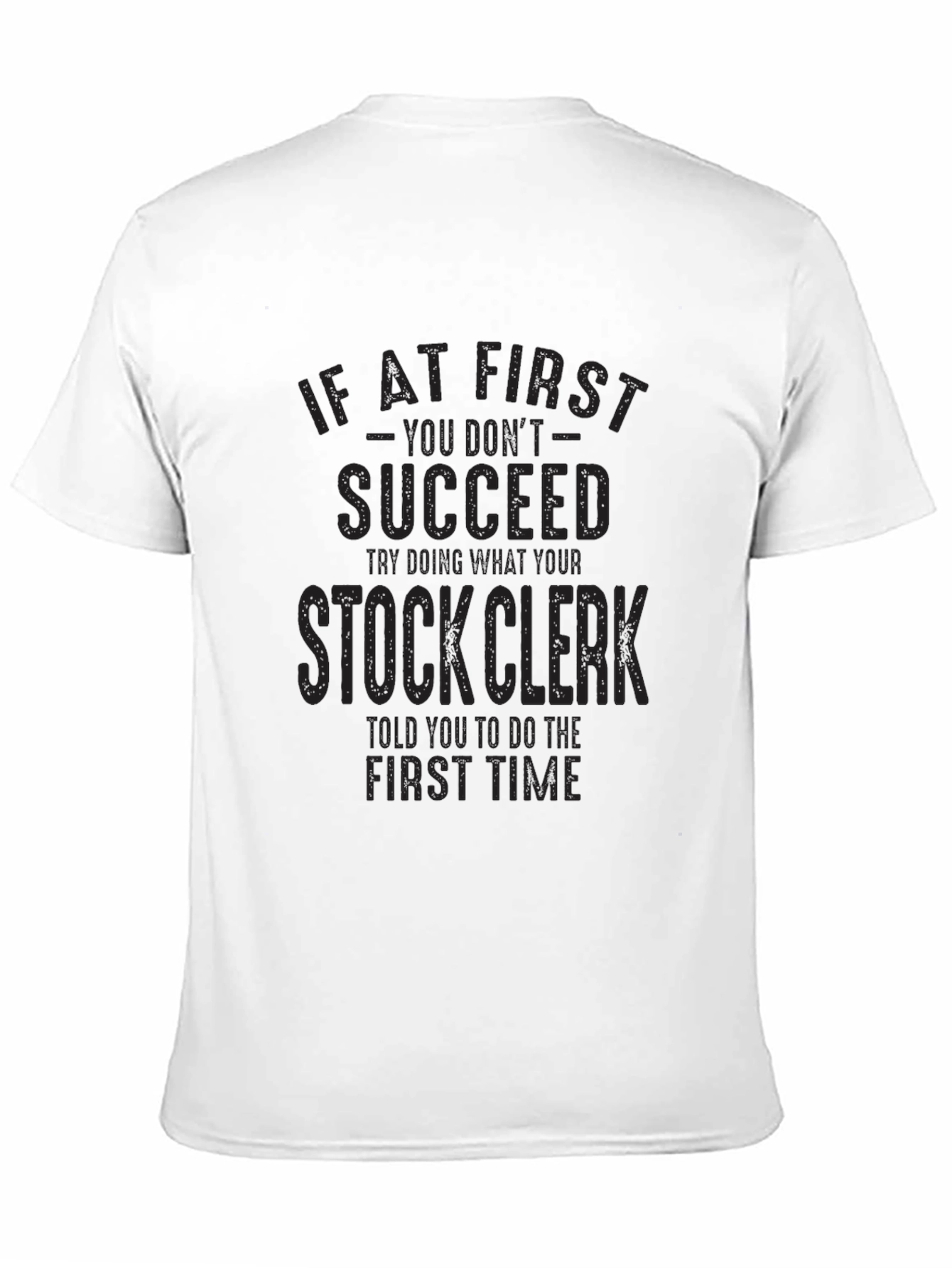 Succeed Stock Clerk Black Graphic T-Shirt