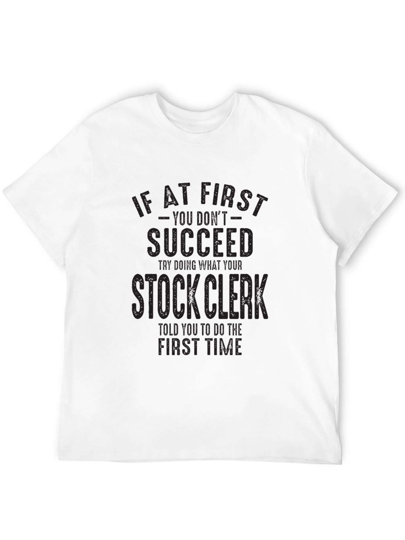 Succeed Stock Clerk Black Graphic T-Shirt
