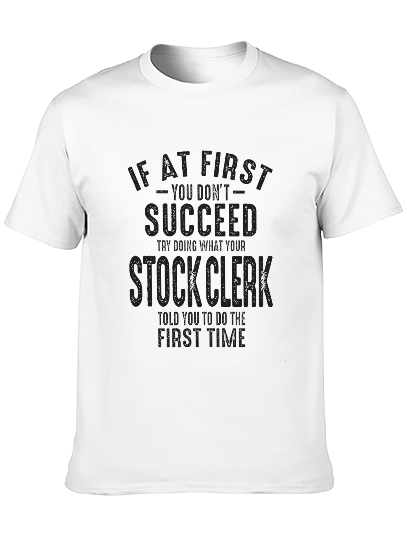 Succeed Stock Clerk Black Graphic T-Shirt