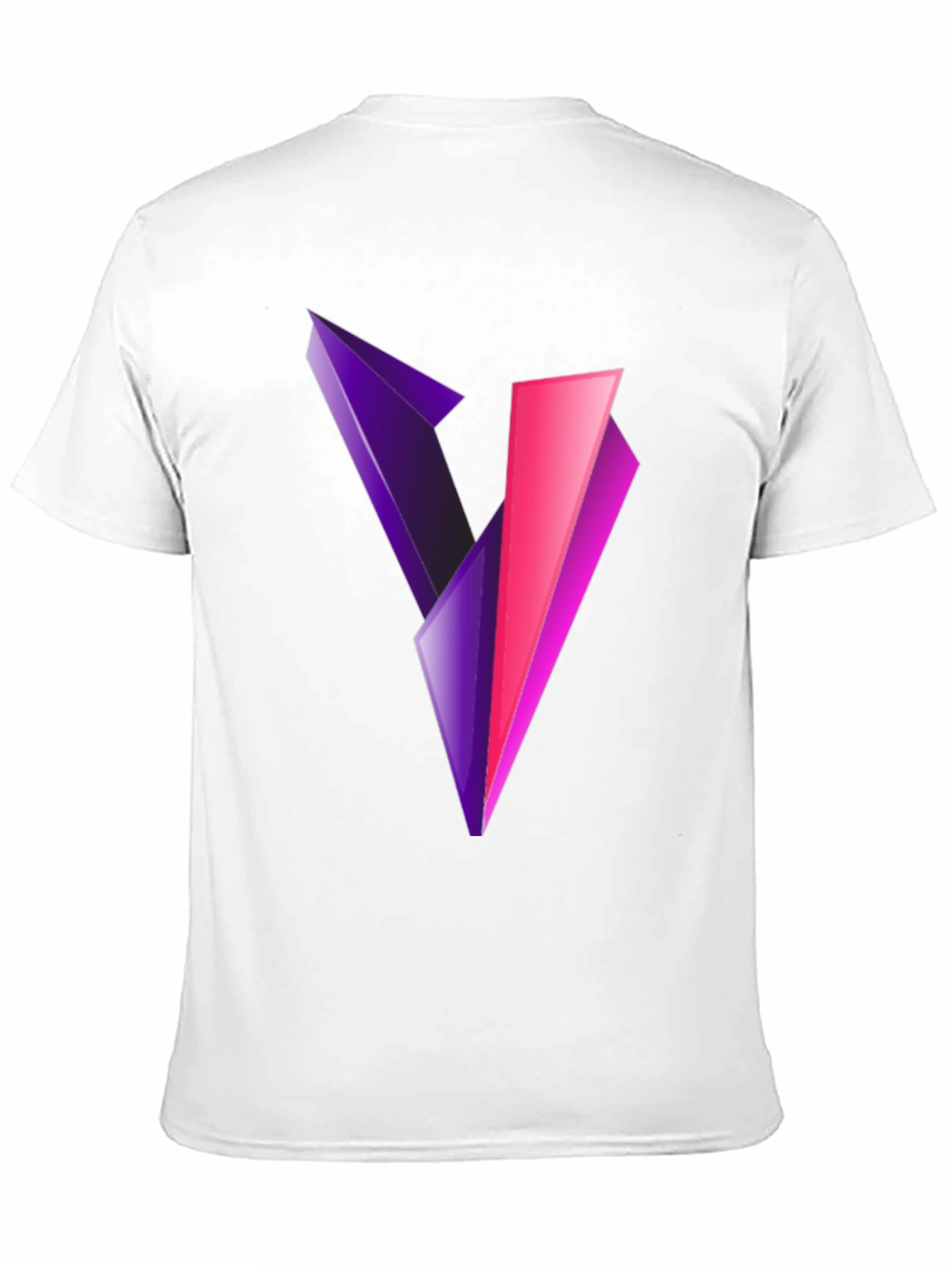 Abstract V Graphic Print Black T-Shirt
