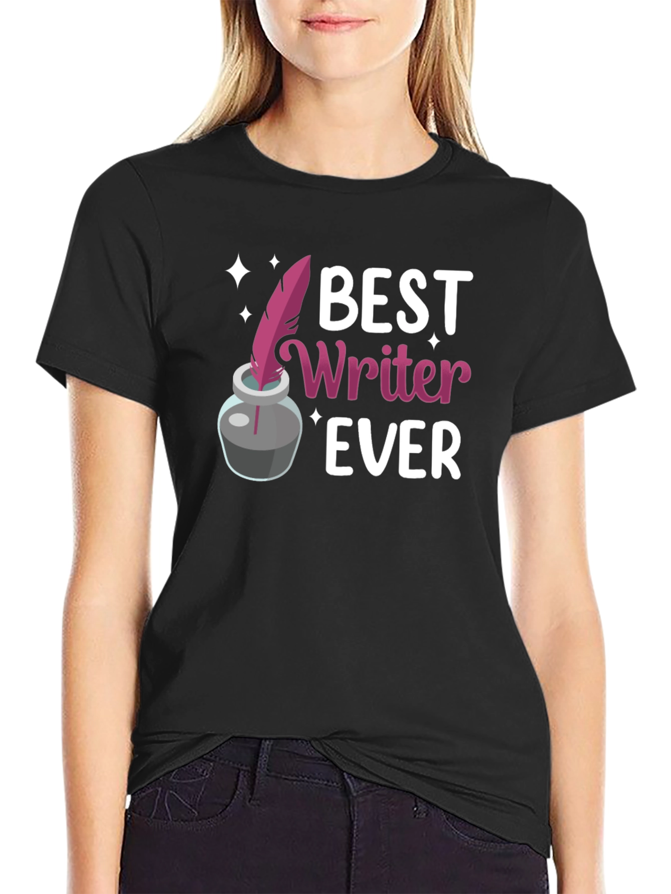 Best Writer Ever T-Shirt - Black Graphic Tee