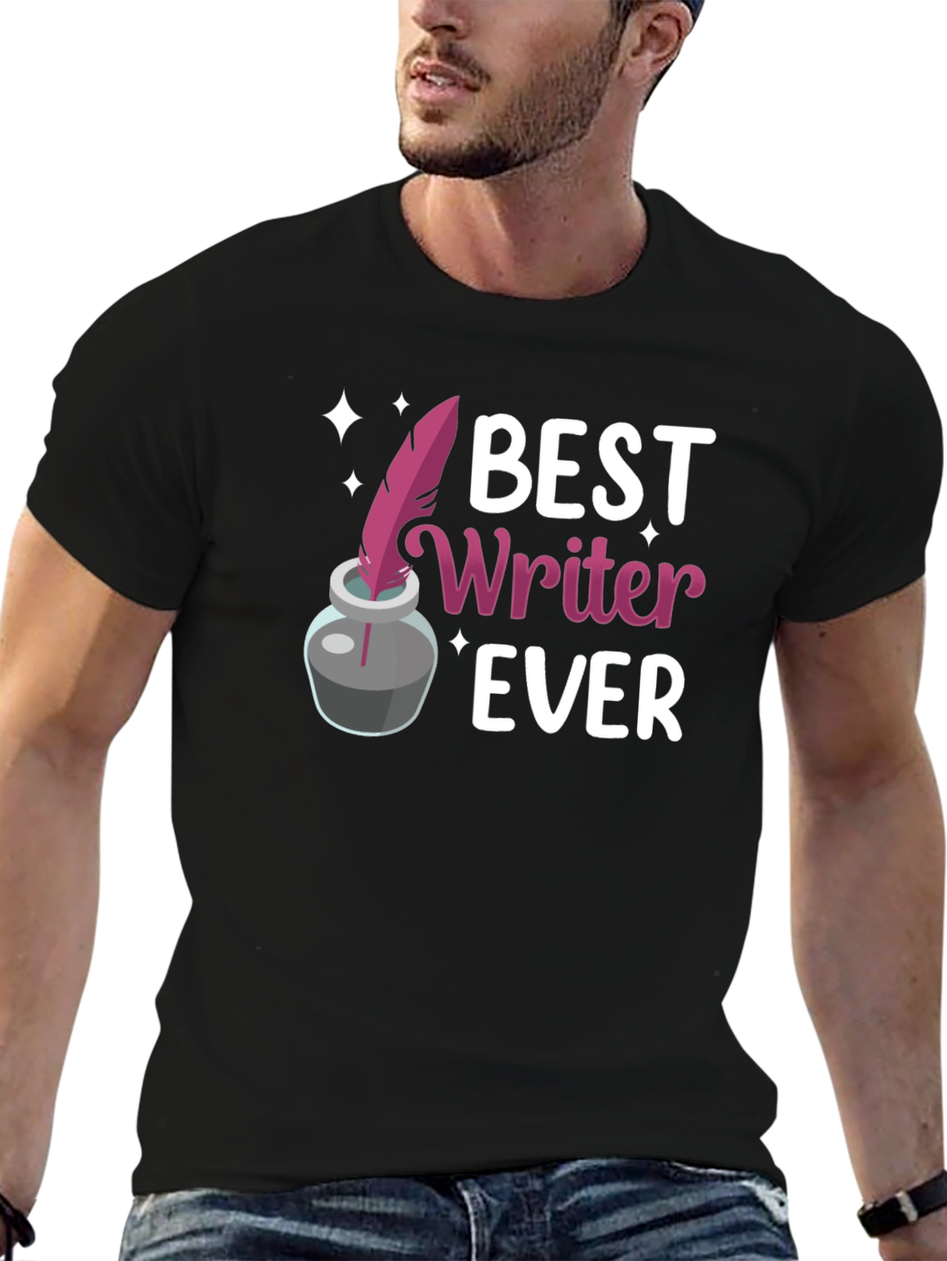 Best Writer Ever T-Shirt - Black Graphic Tee