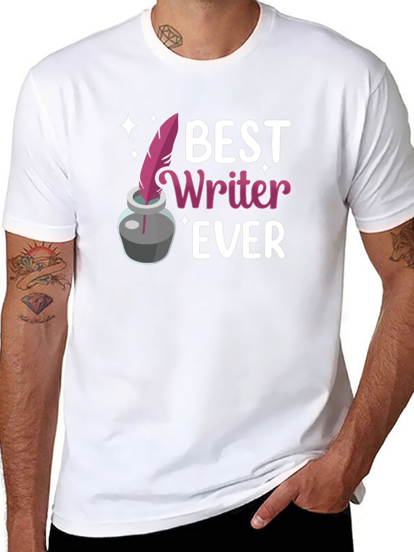 Best Writer Ever T-Shirt - Black Graphic Tee