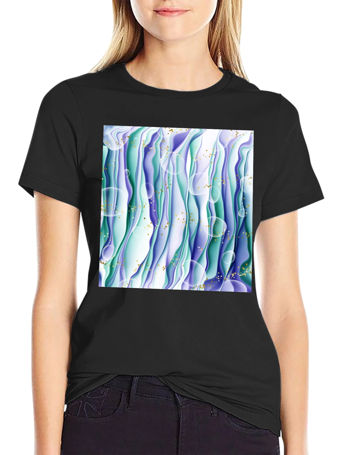 Abstract Wave T-Shirt - Unique Graphic Tee