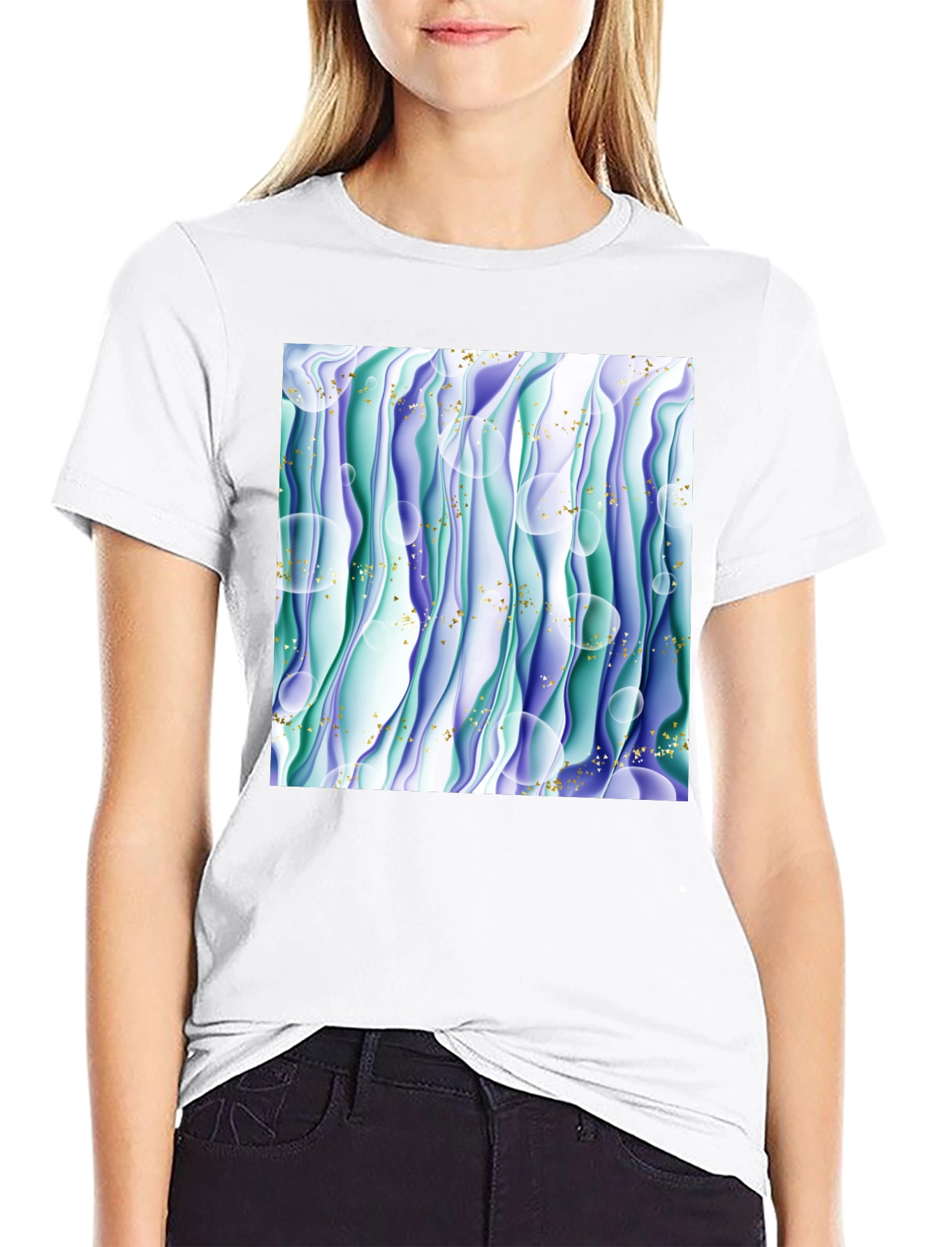 Abstract Wave T-Shirt - Unique Graphic Tee